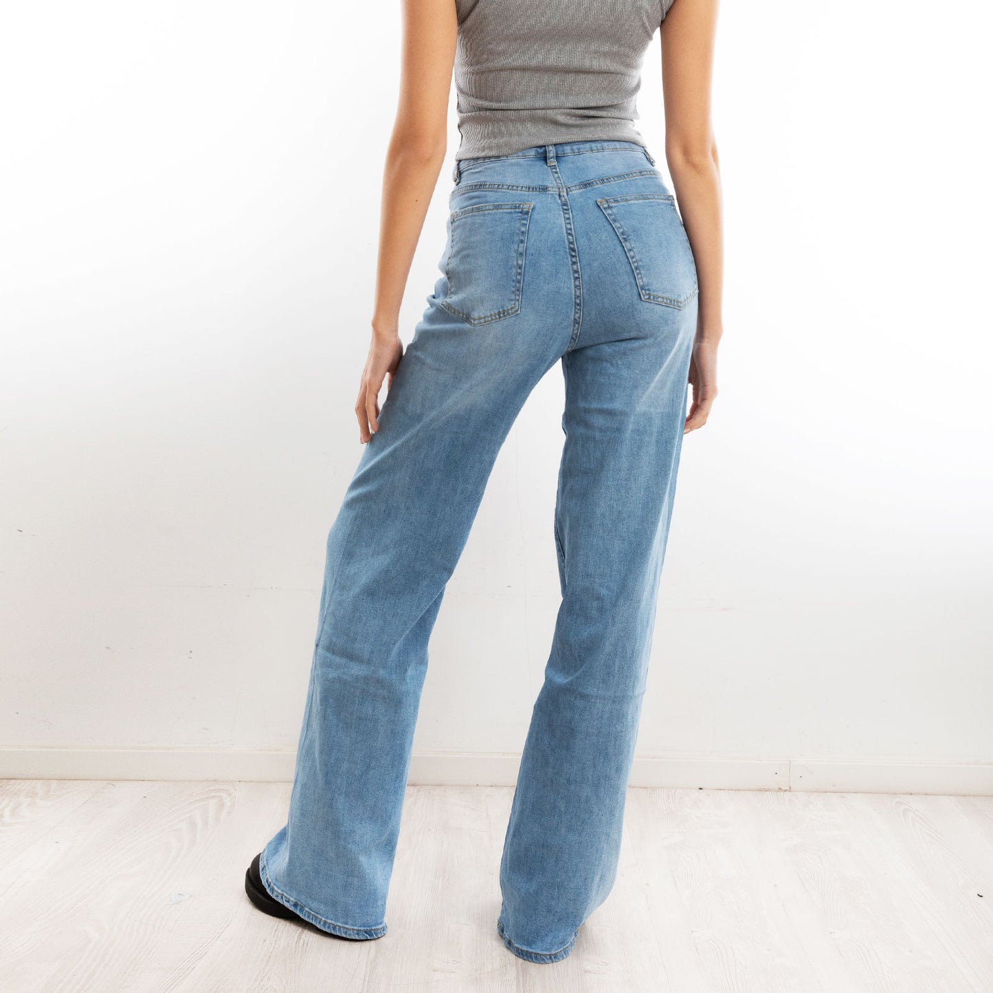 toocool jeans donna flare zampa vita alta cucitura storta fx240320