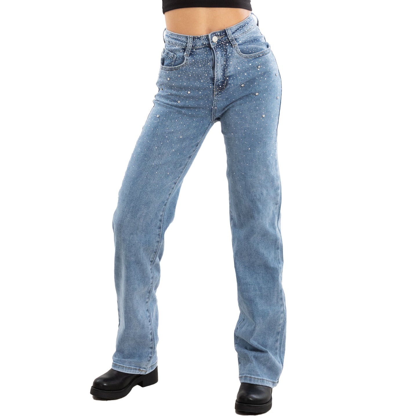 toocool jeans donna palazzo strass bootcut vita alta js035 1