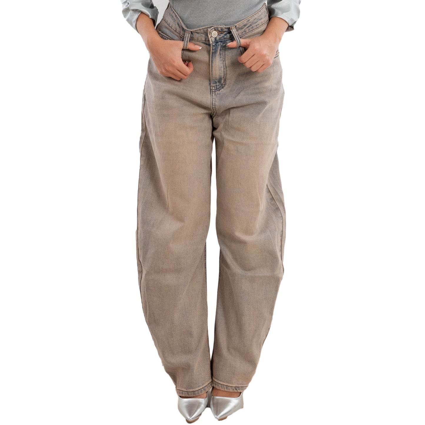 toocool jeans donna baggy banana lavaggio sfumato denim ml131