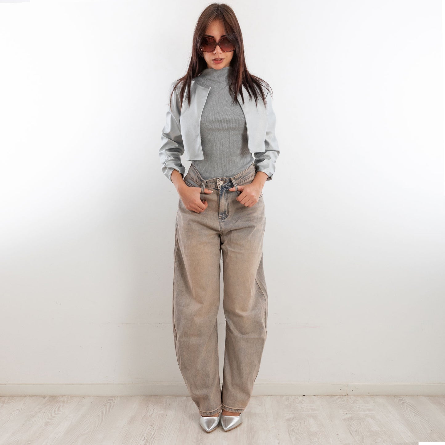 toocool jeans donna baggy banana lavaggio sfumato denim ml131