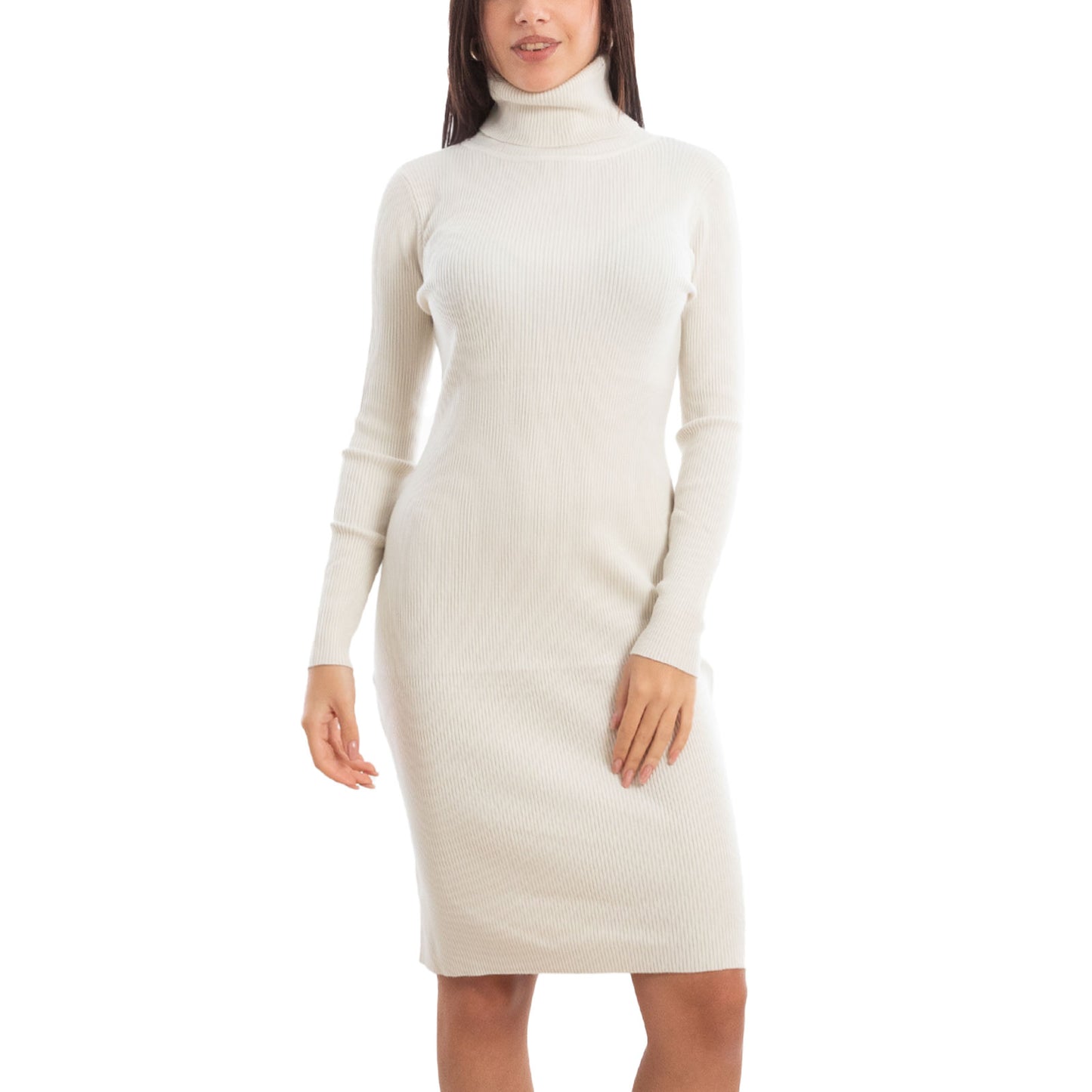 toocool miniabito maglione donna lungo collo alto mm98015