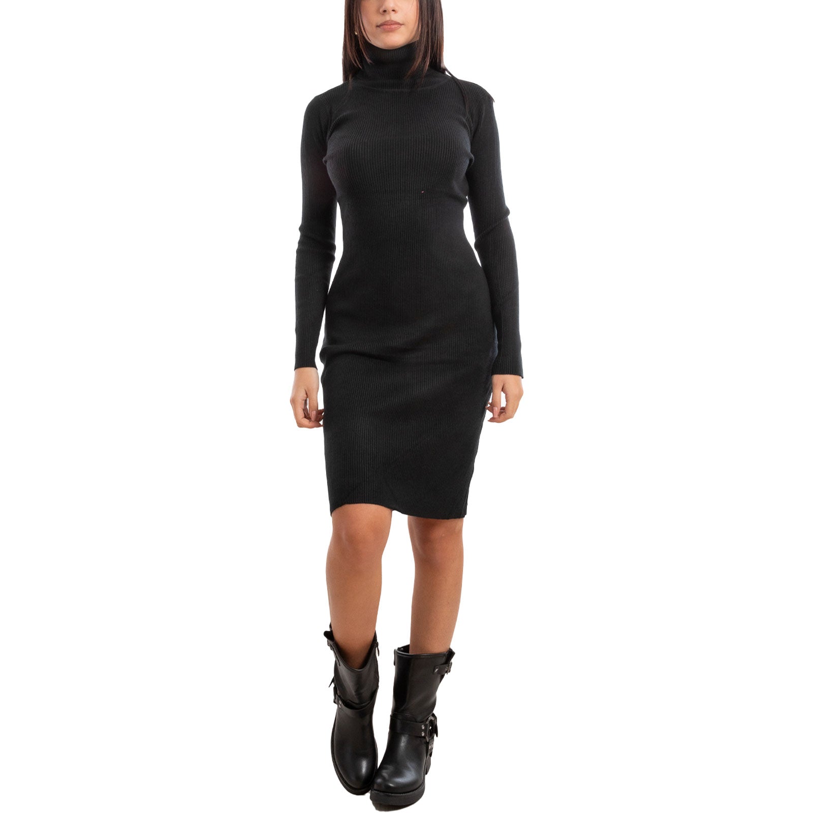 toocool miniabito maglione donna lungo collo alto mm98015