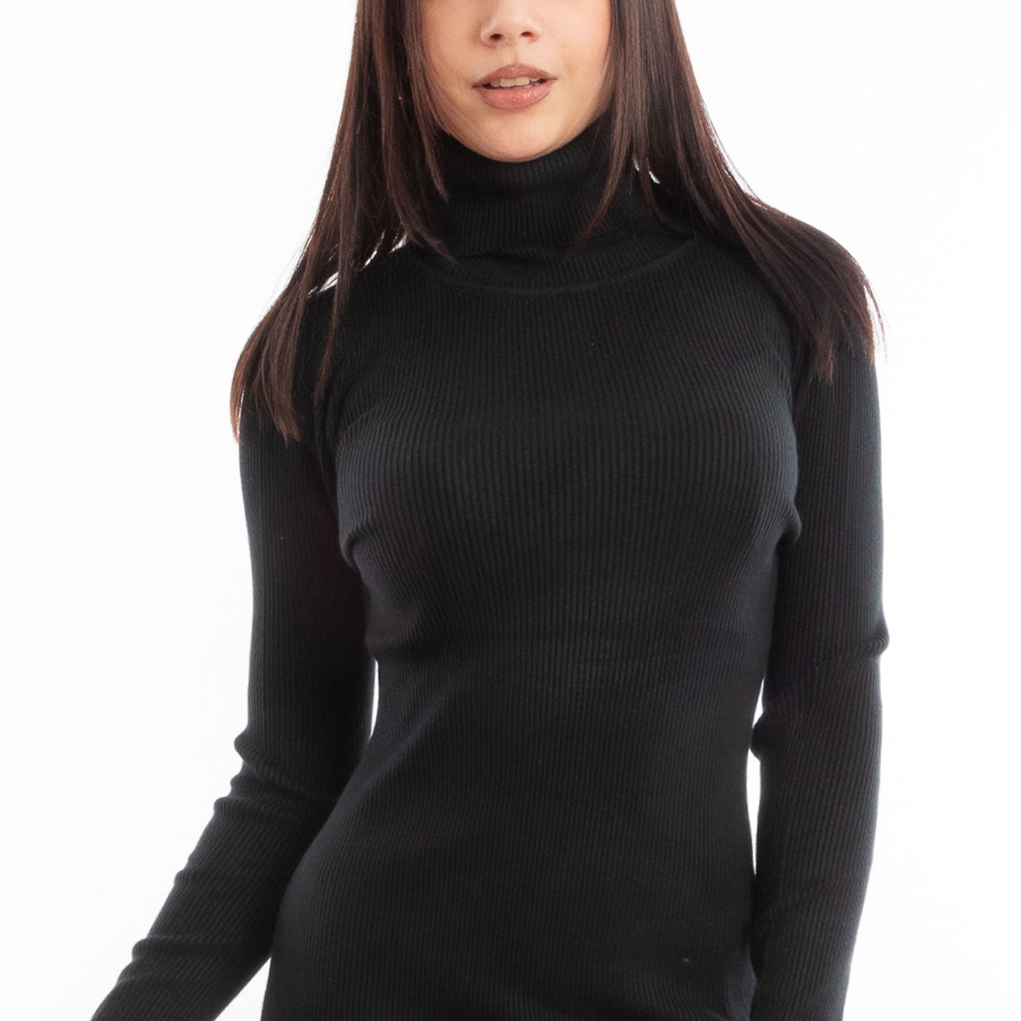 toocool miniabito maglione donna lungo collo alto mm98015