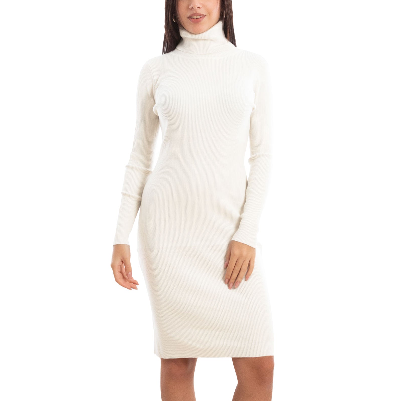 toocool miniabito maglione donna lungo collo alto mm98015