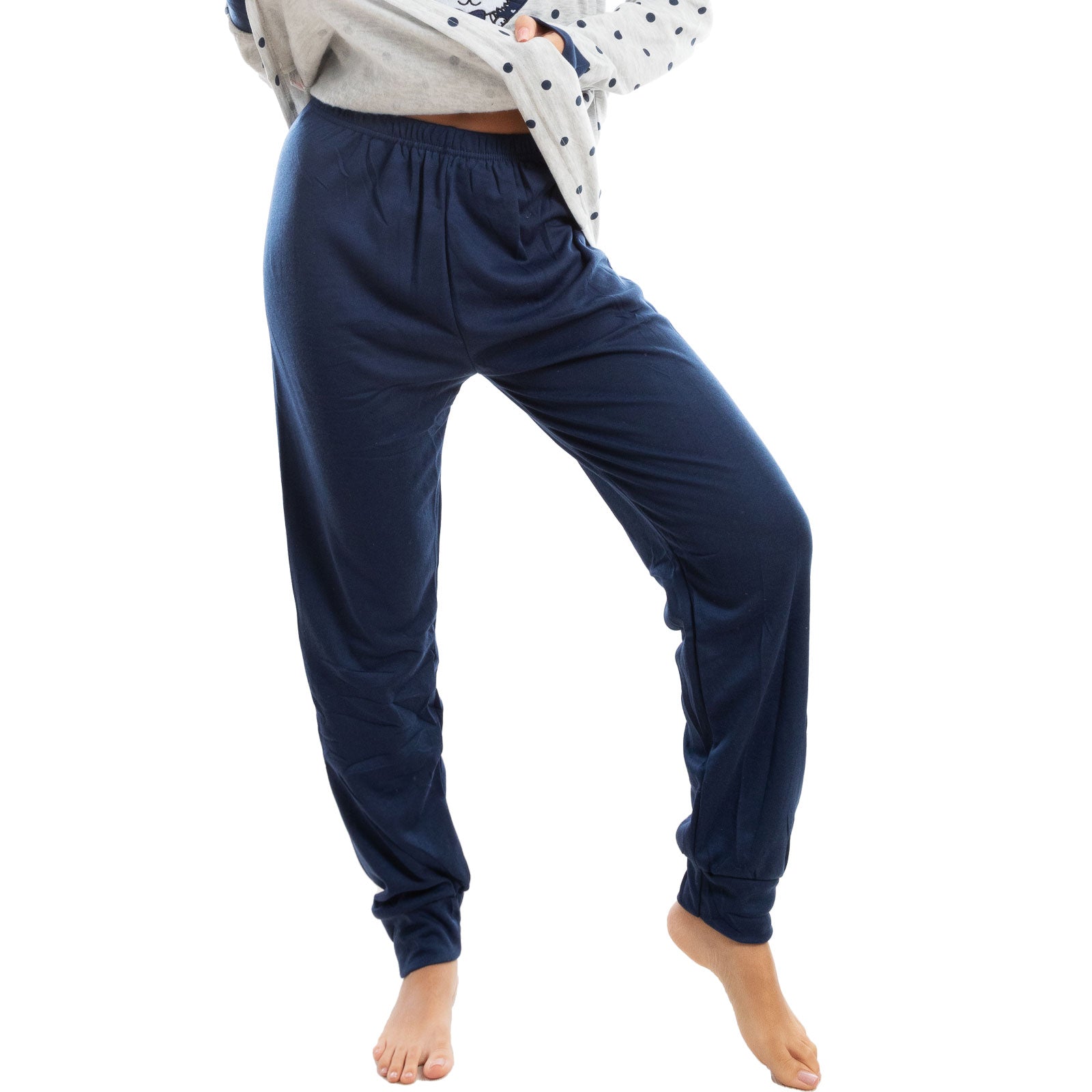 toocool pigiama donna invernale felpato gatto pois caldo cotone q2076