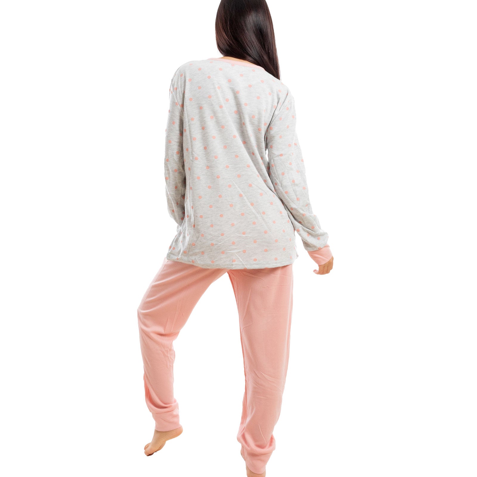 toocool pigiama donna invernale felpato gatto pois caldo cotone q2076