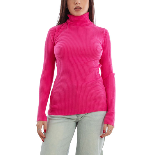 toocool maglione donna maglia a costine dolcevita collo alto vi 6880