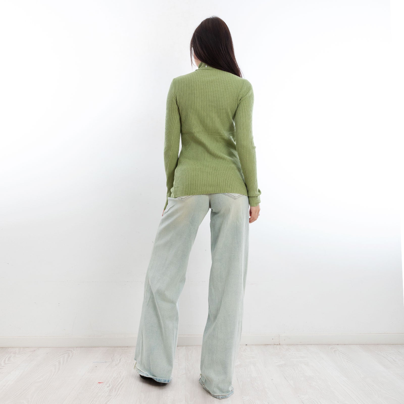 toocool maglione donna maglia a costine dolcevita collo alto vi 6880