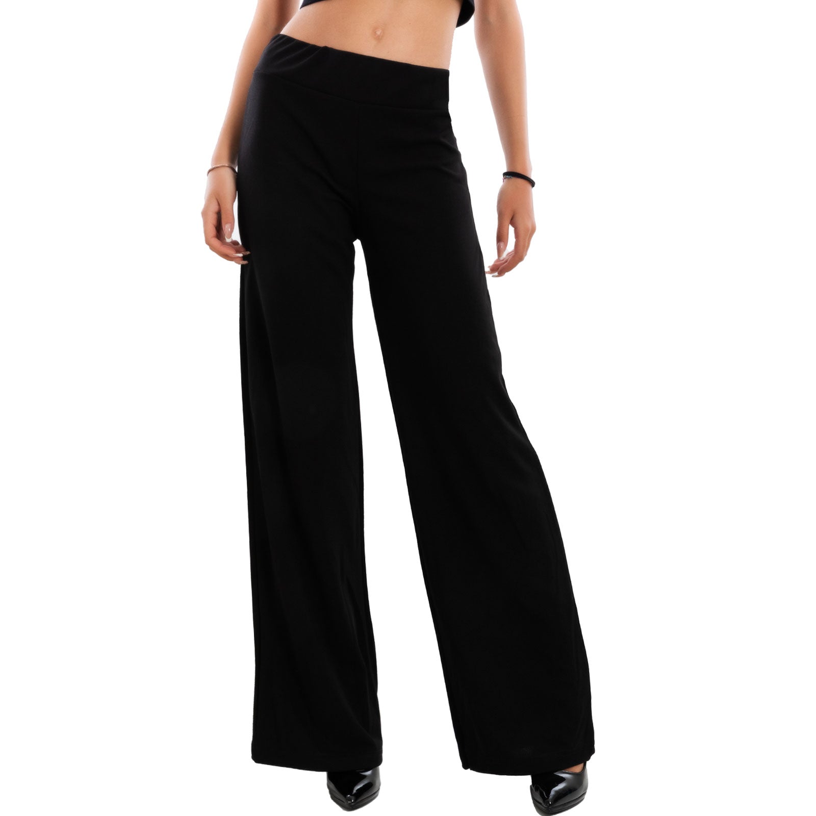 toocool pantaloni donna a palazzo basic vi 9292