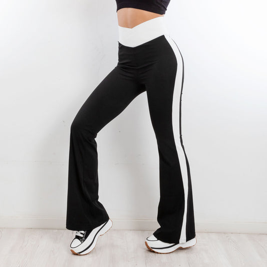 toocool leggings pantaloni donna zampa vita alta elasticizzati yy011