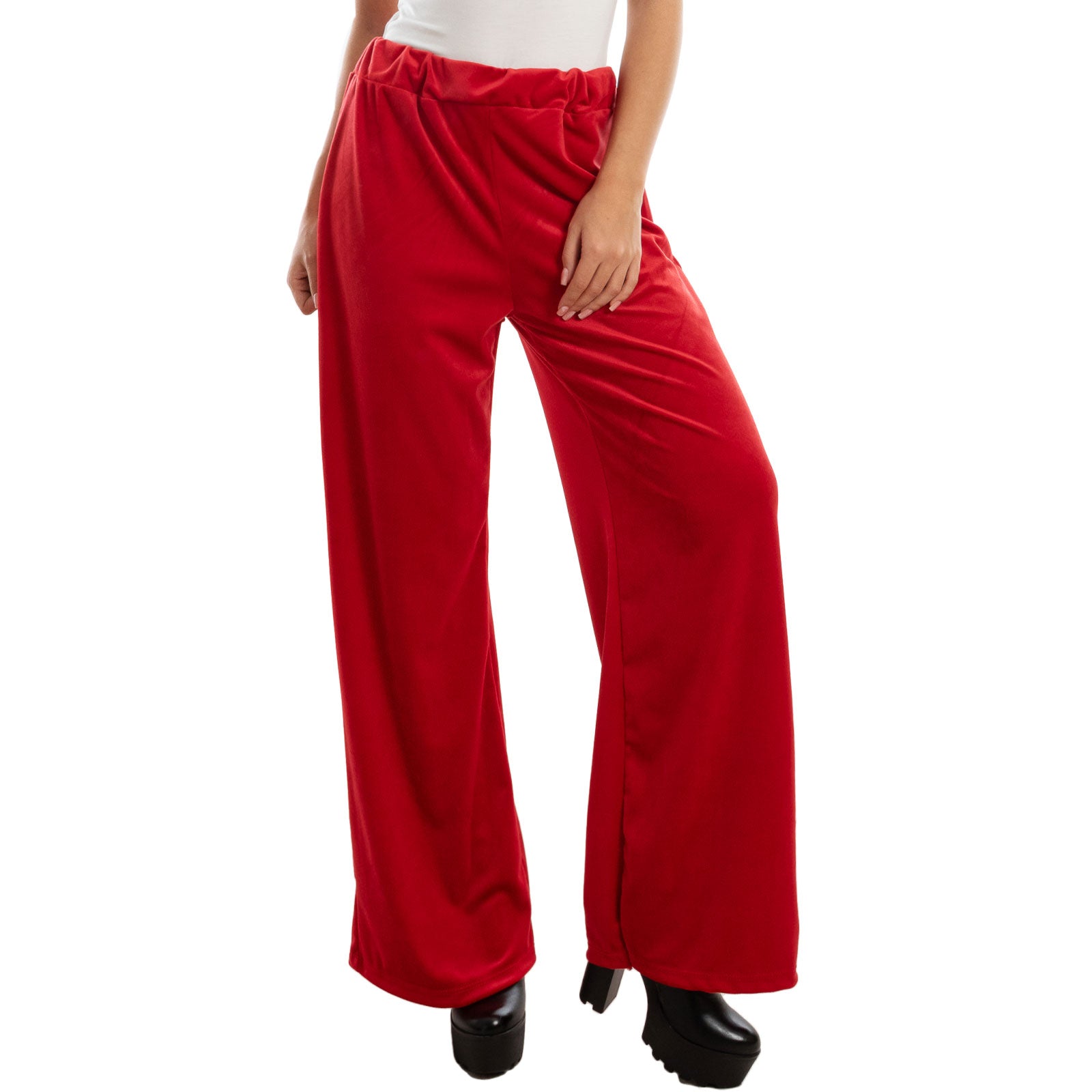 toocool pantaloni donna palazzo ciniglia velluto vi 5250