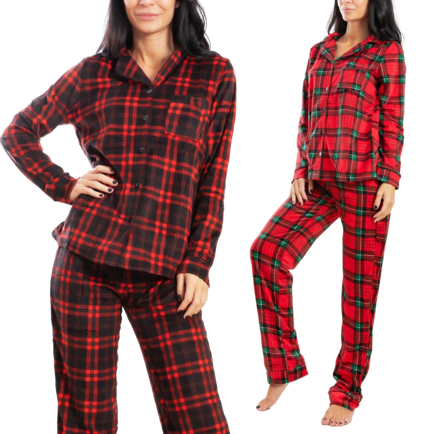 immagine-1-toocool-pigiama-invernale-scozzese-plaid-natalizio-bj6053