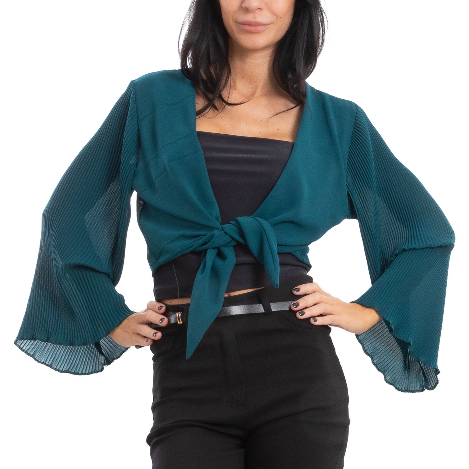 immagine-10-toocool-coprispalle-bolero-cardigan-maniche-lunghe-nodo-vi-8891