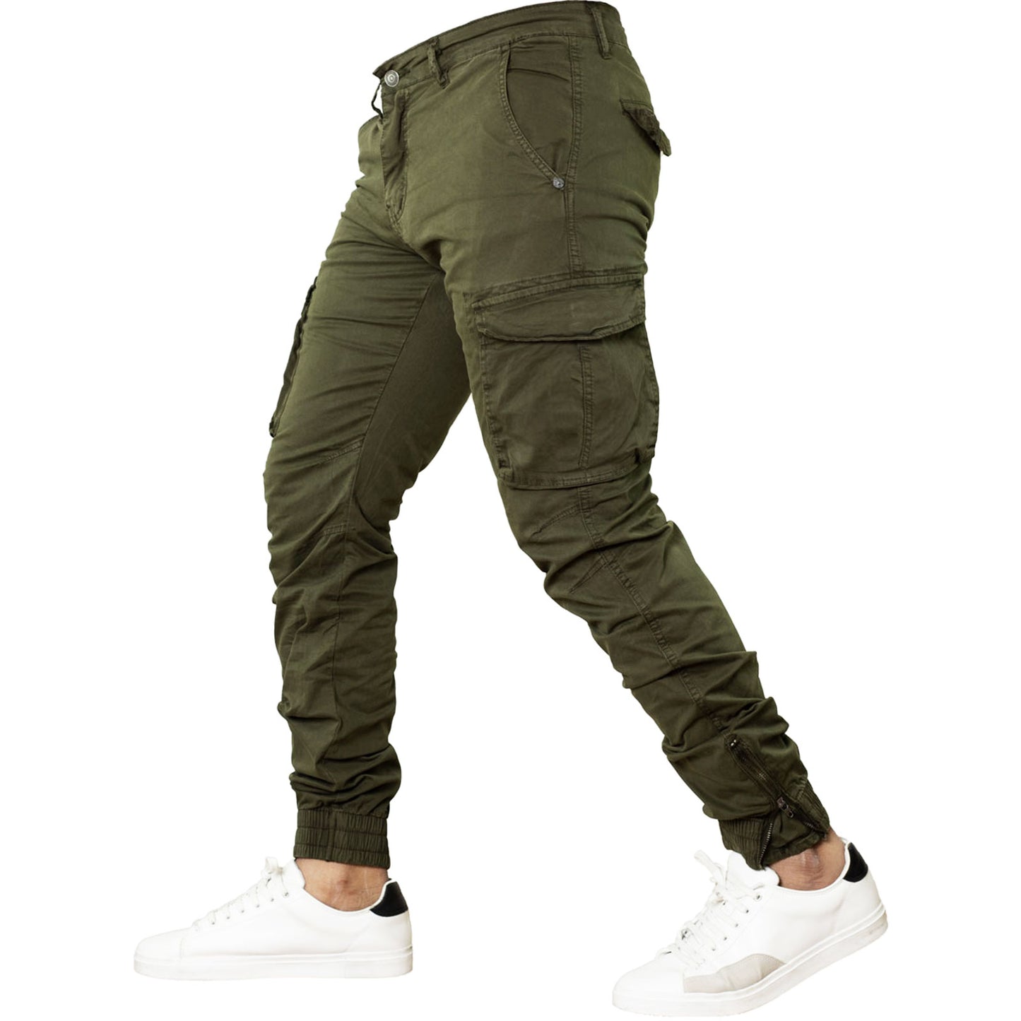 toocool pantaloni cargo uomo elasticizzati casual con tasche laterali cotone toocool oy23 13 nero 28tg 42