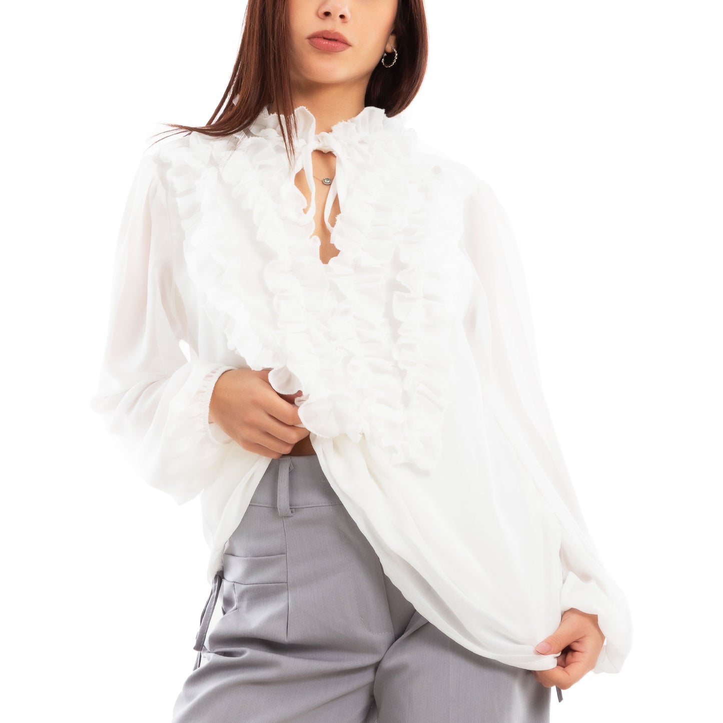 immagine-12-toocool-blusa-donna-camicia-ruches-volant-vb-3327