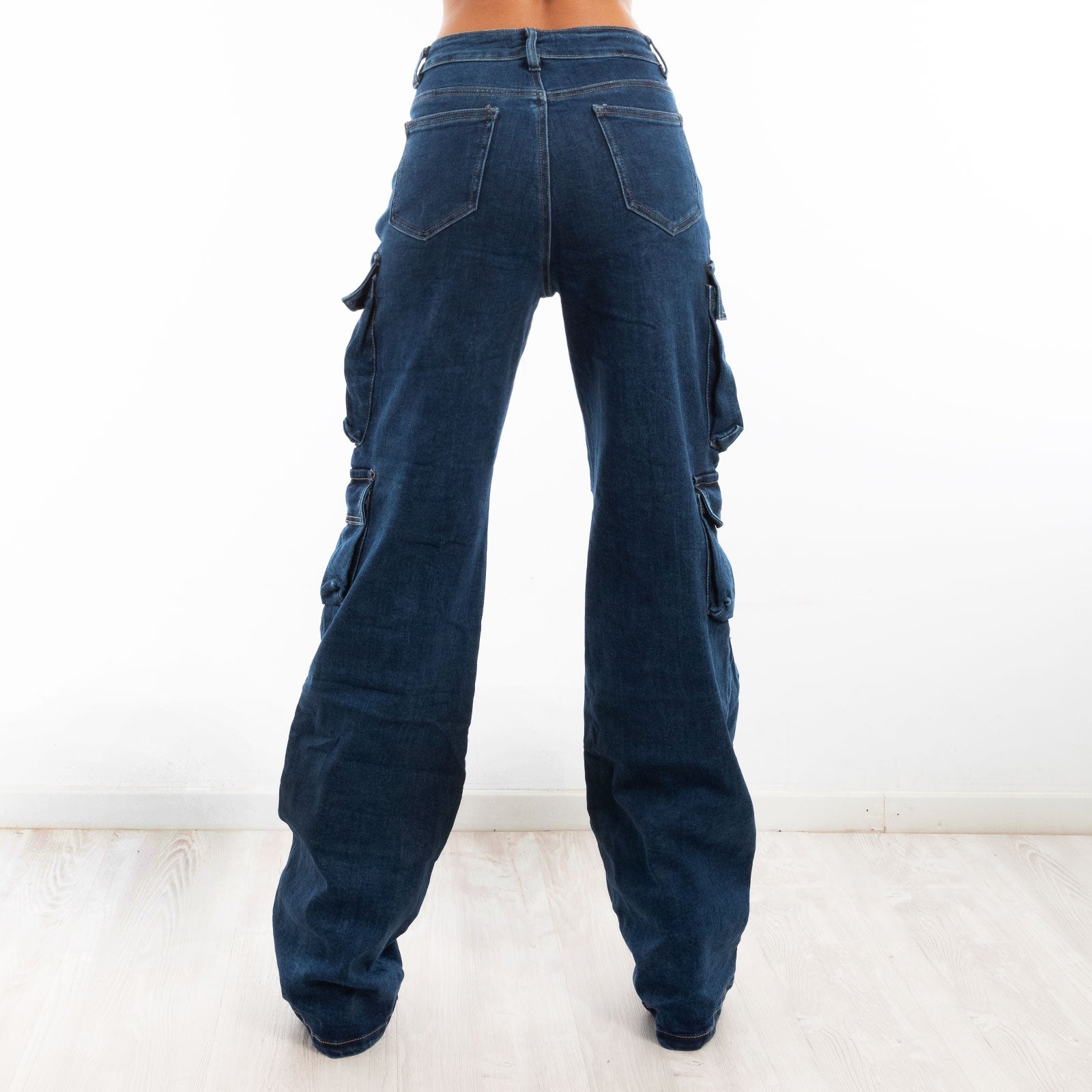 immagine-12-toocool-jeans-vita-alta-cargo-larghi-denim-casual-f80