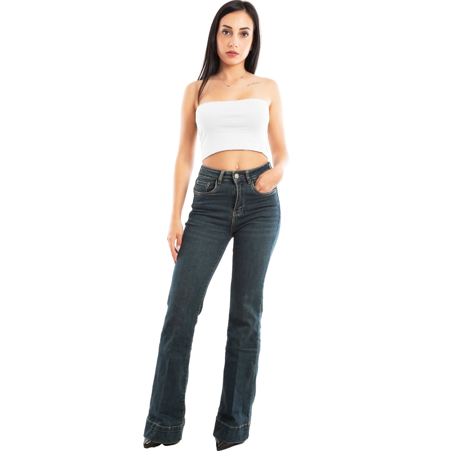 toocool stock 2 pezzi top donna senza maniche fascia estivo bustier vi 553