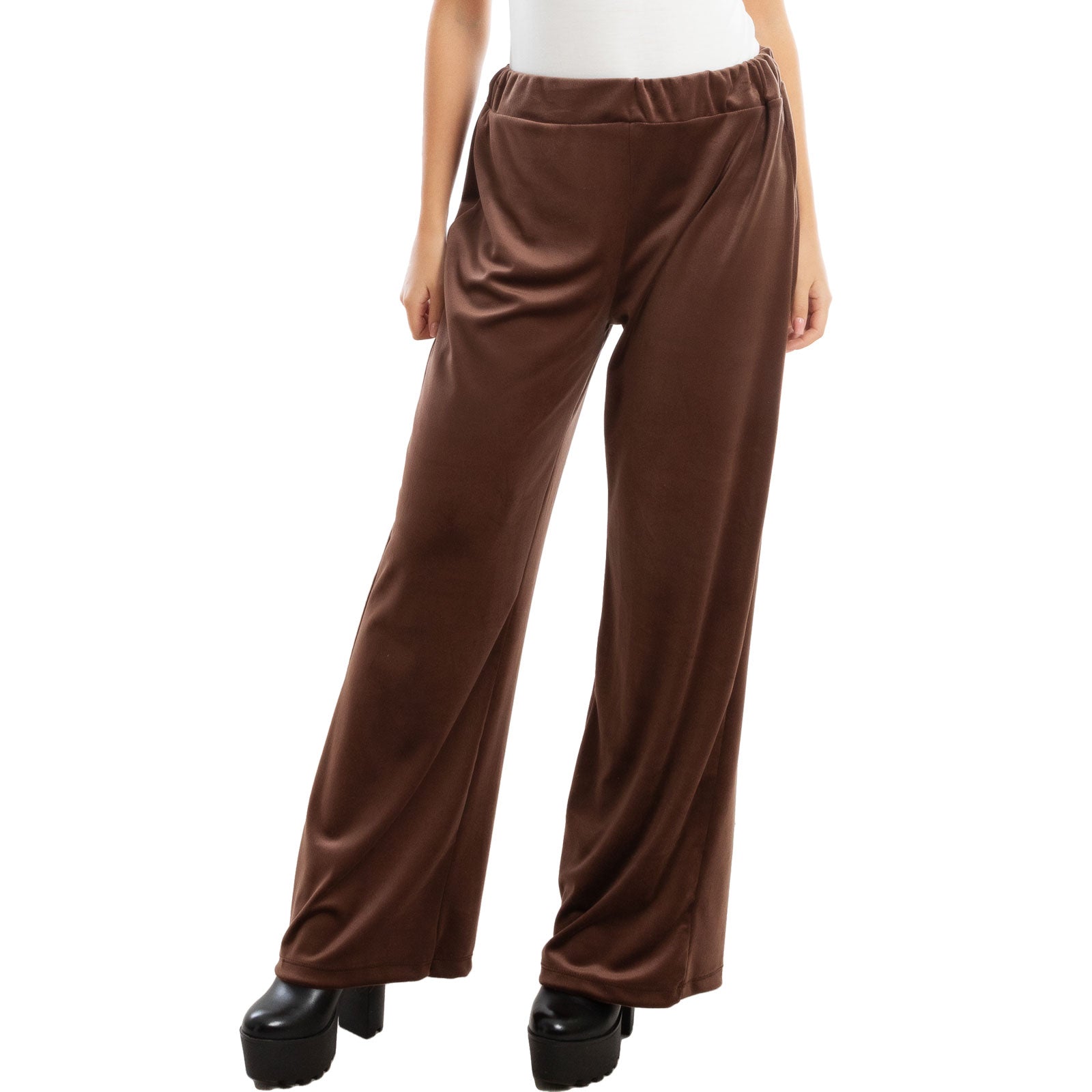 toocool pantaloni donna palazzo ciniglia velluto vi 5250