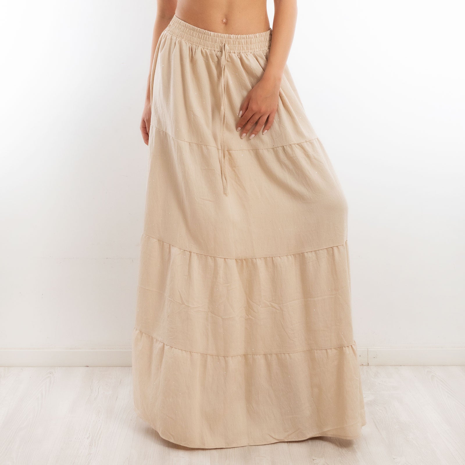 toocool gonna donna lunga leggera strass boho chic estiva balze yh78083