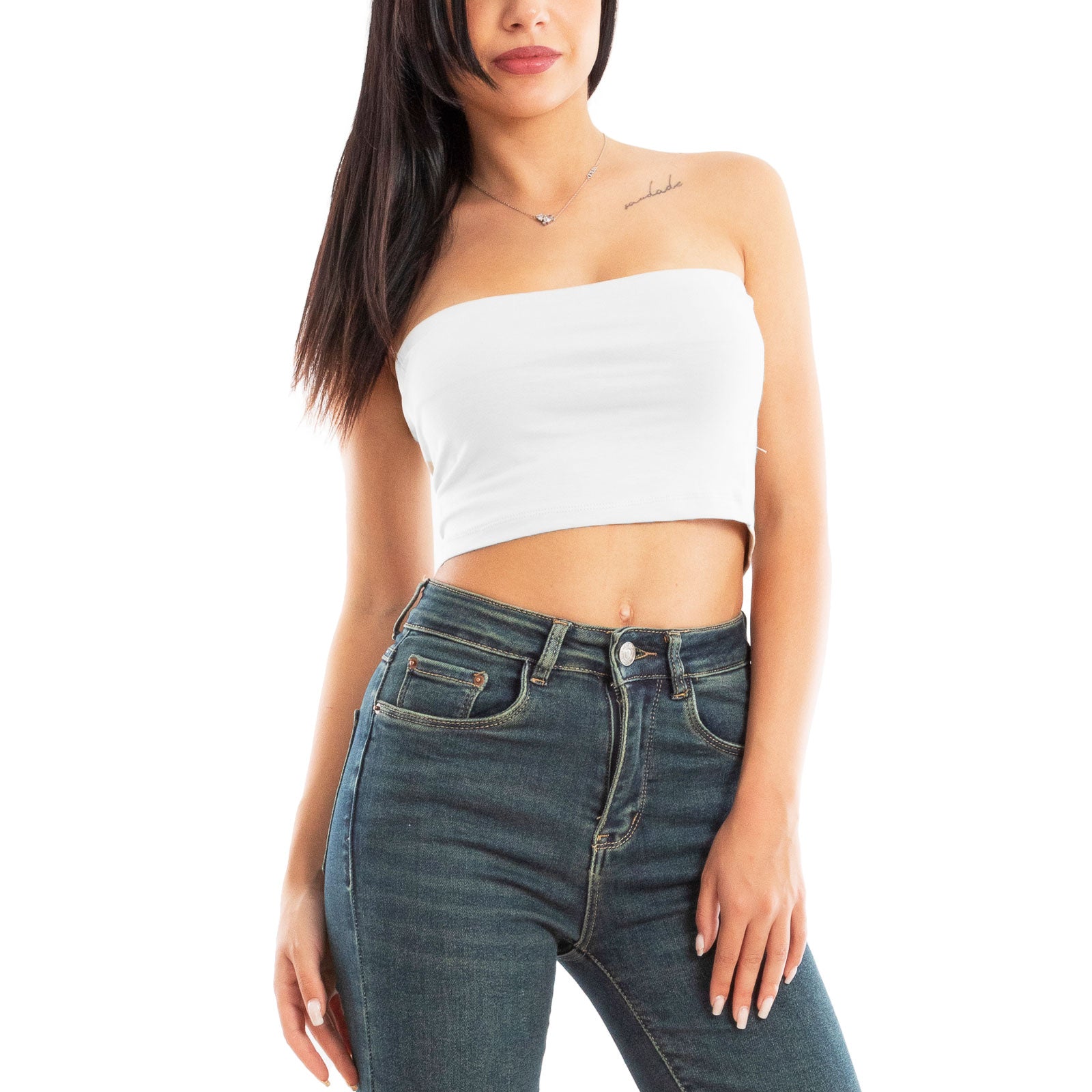 toocool stock 2 pezzi top donna senza maniche fascia estivo bustier vi 553