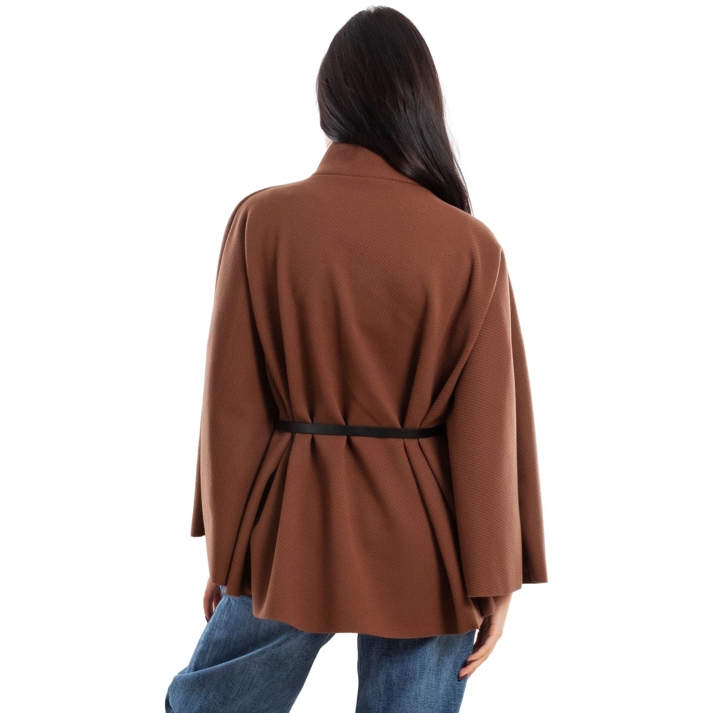 toocool poncho elegante da donna con cintura regolabile in vita mantella morbida vi 5192