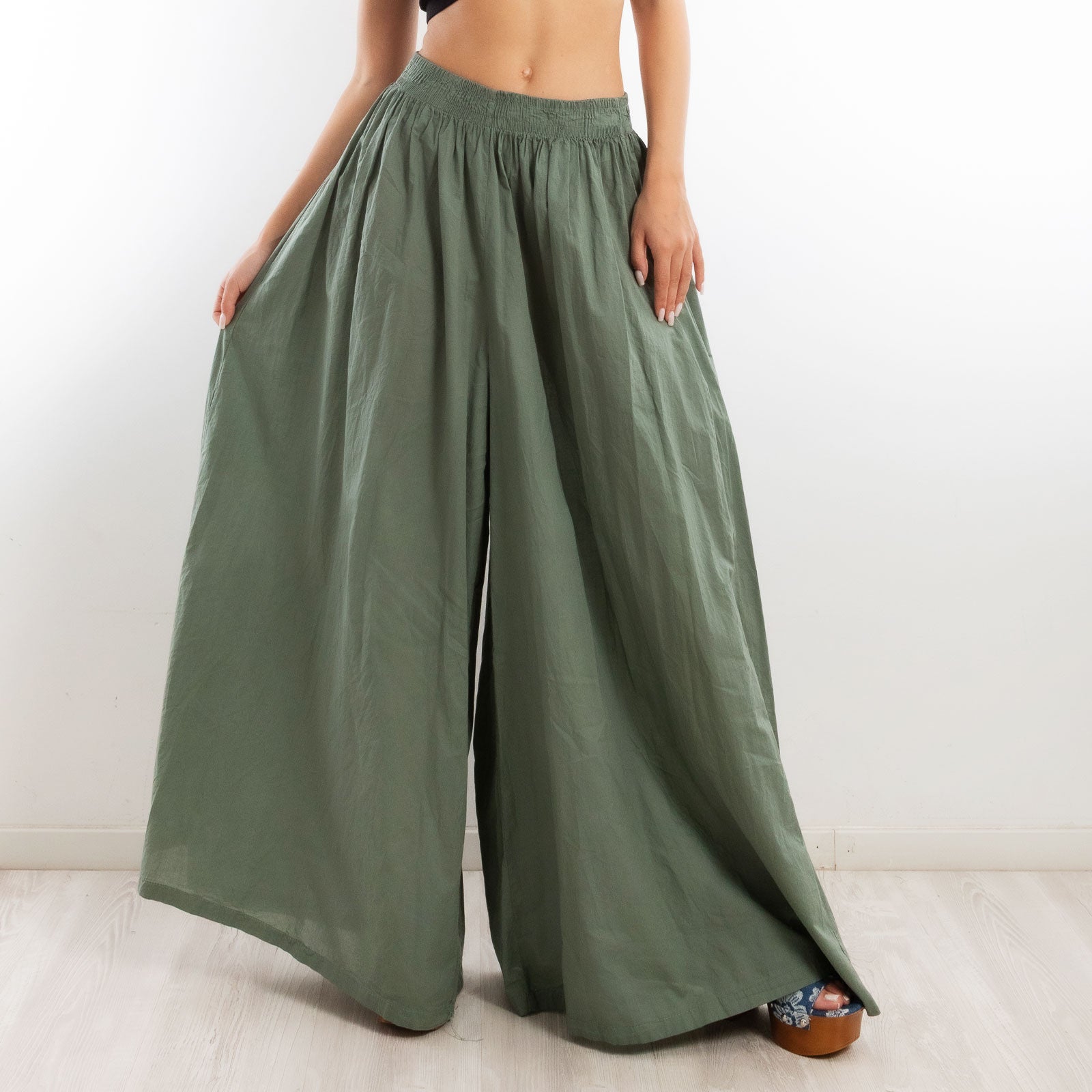 toocool pantaloni leggeri donna estivi cotone larghi ampi ms 95188