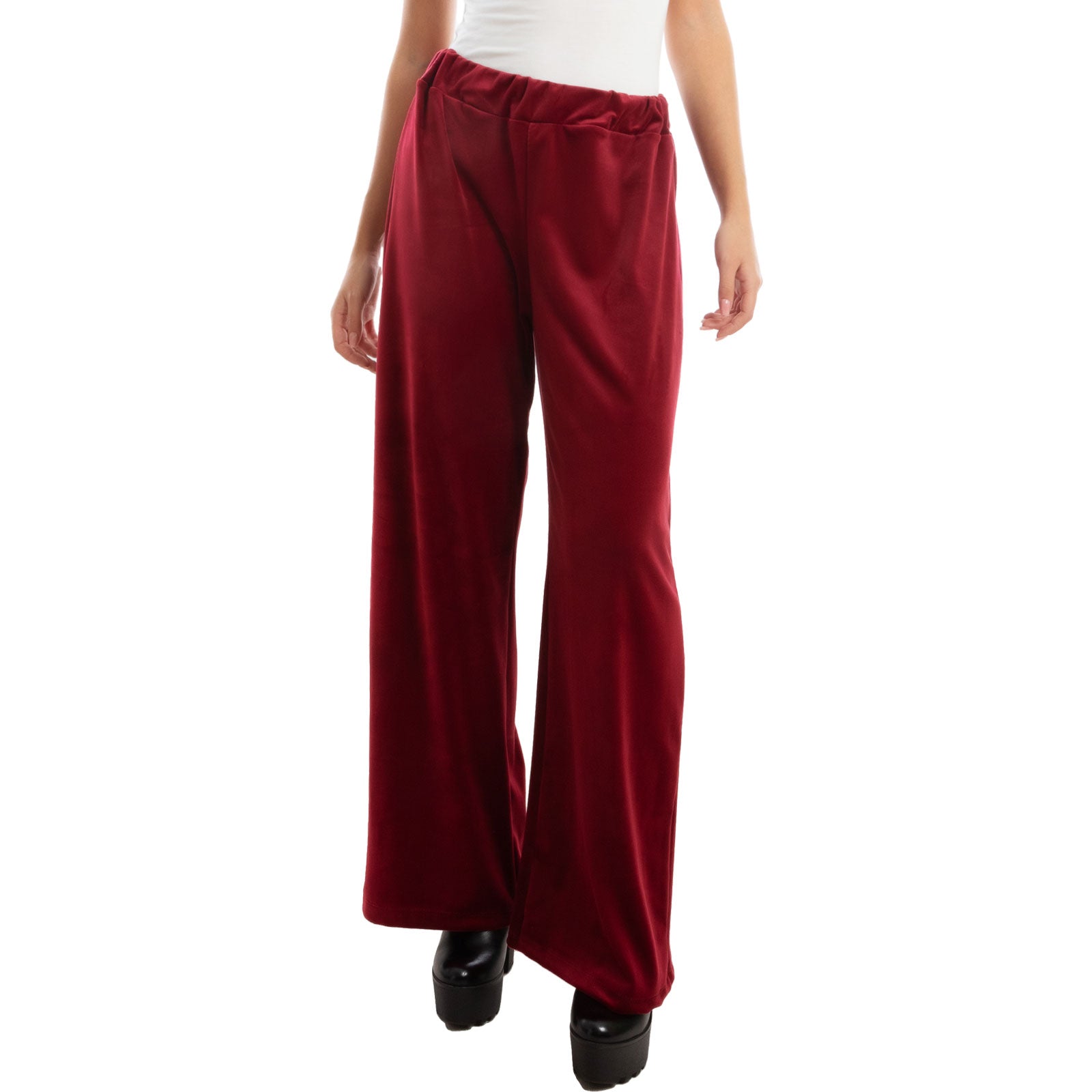 toocool pantaloni donna palazzo ciniglia velluto vi 5250