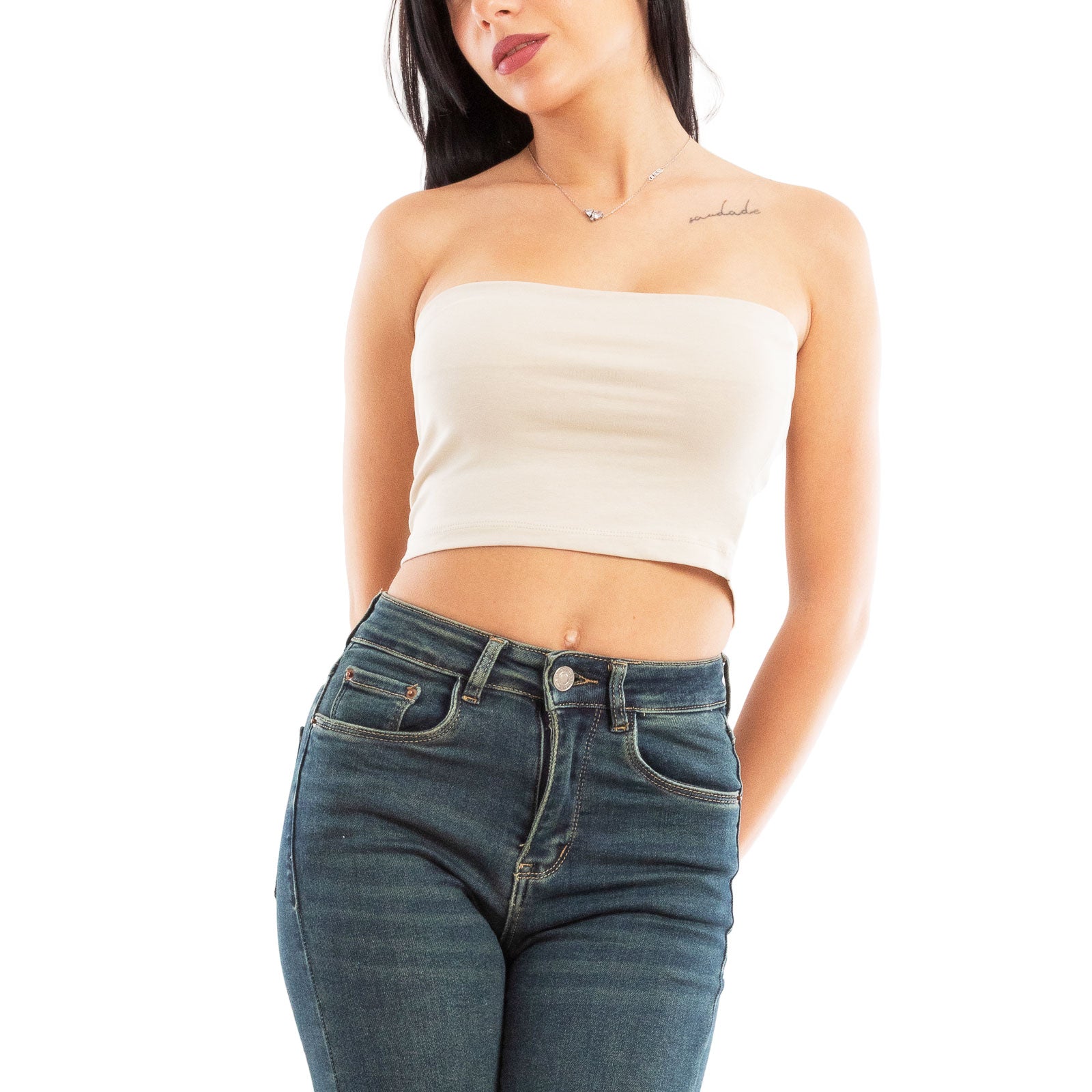 toocool stock 2 pezzi top donna senza maniche fascia estivo bustier vi 553