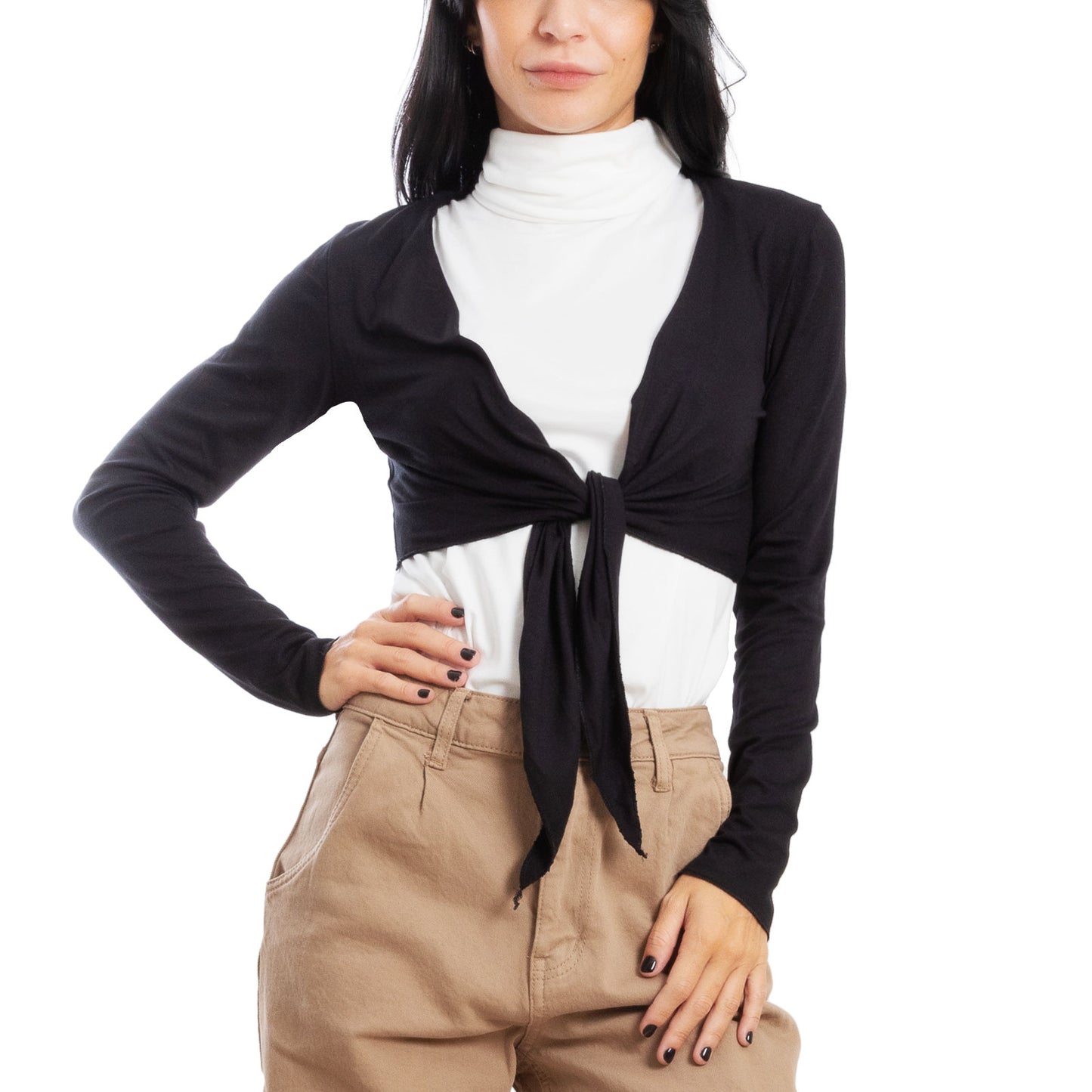 immagine-2-toocool-coprispalle-bolero-cardigan-maniche-lunghe-nodo-vb-131