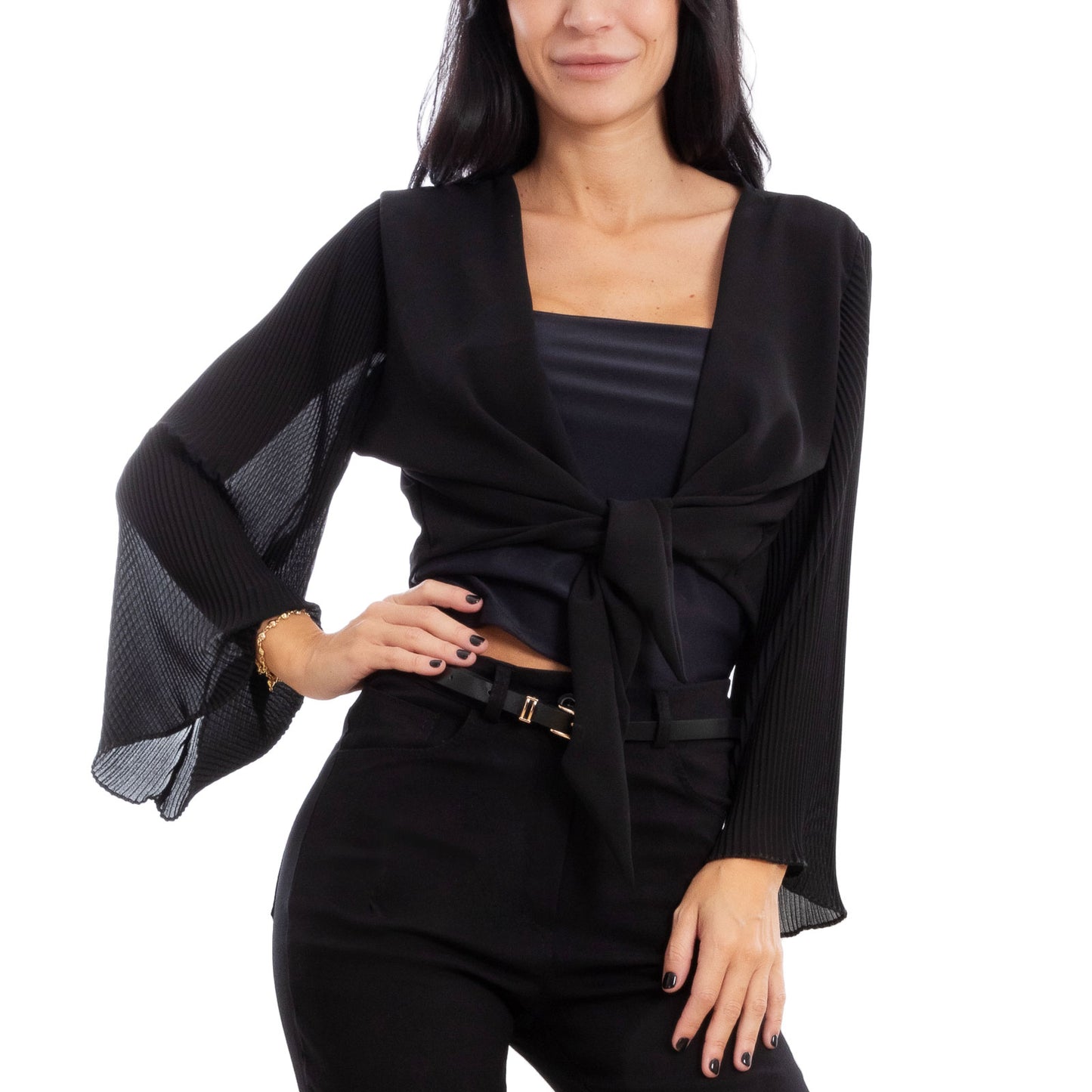 immagine-2-toocool-coprispalle-bolero-cardigan-maniche-lunghe-nodo-vi-8891