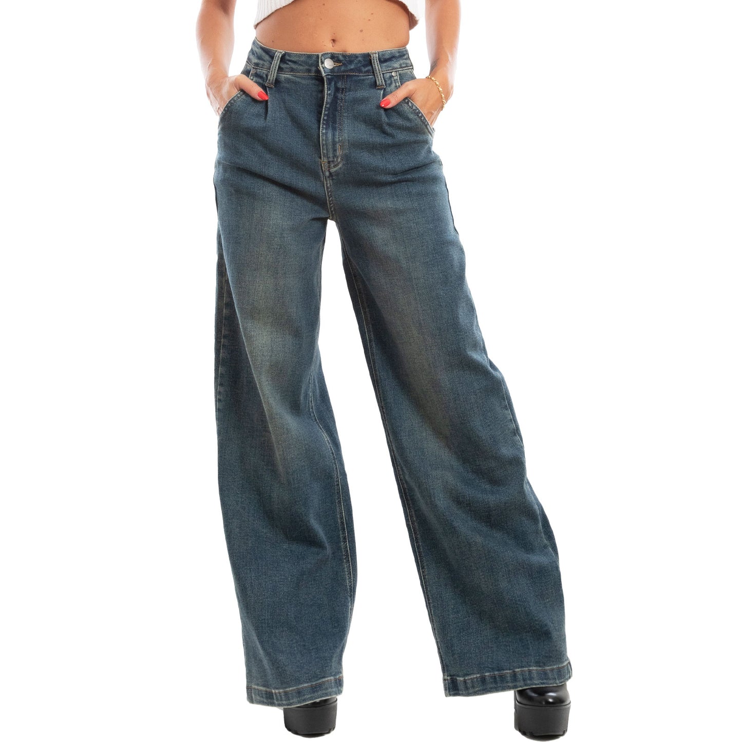 immagine-2-toocool-jeans-palazzo-denim-vita-alta-pantaloni-fx1209