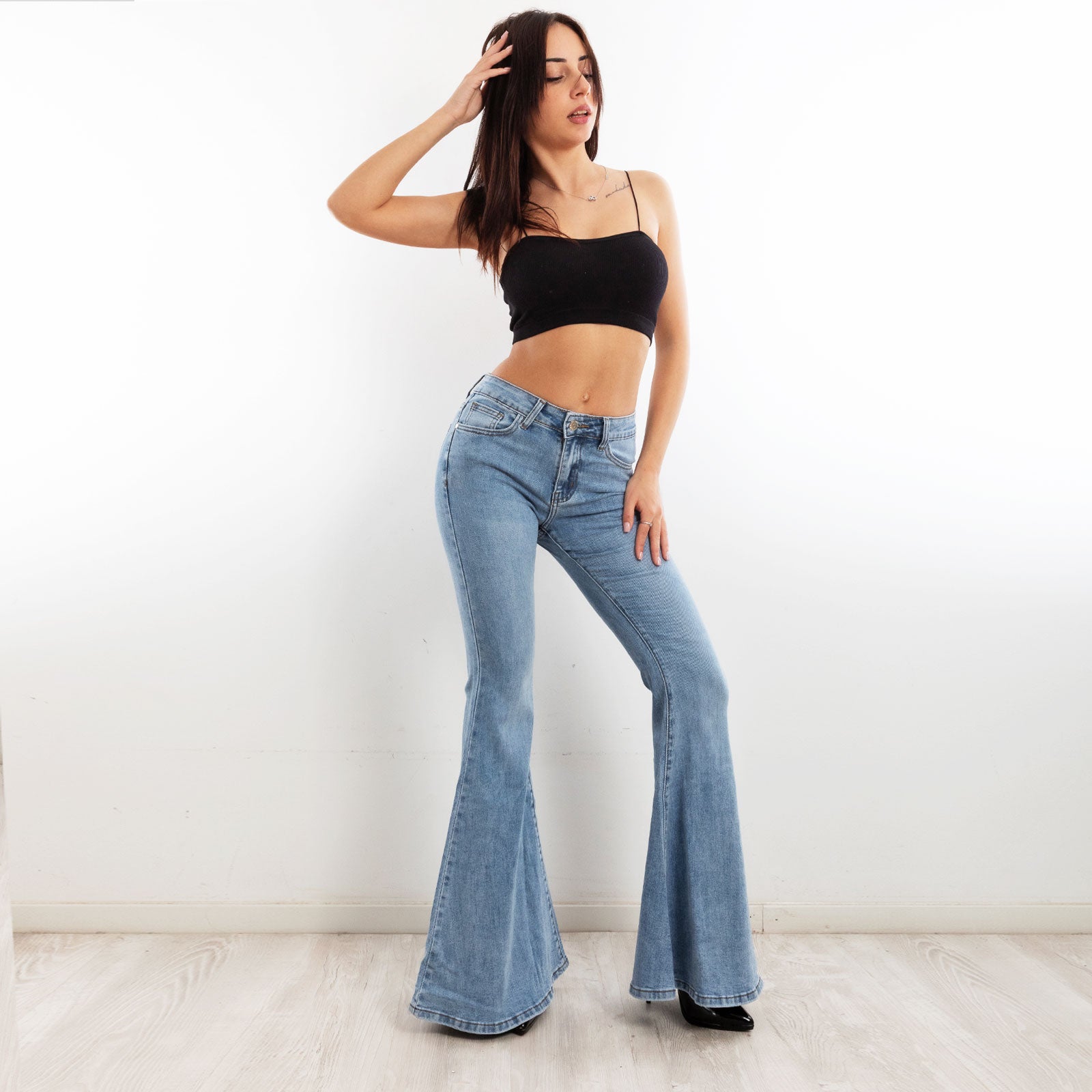 toocool jeans zampa elefante flare campana wt 835