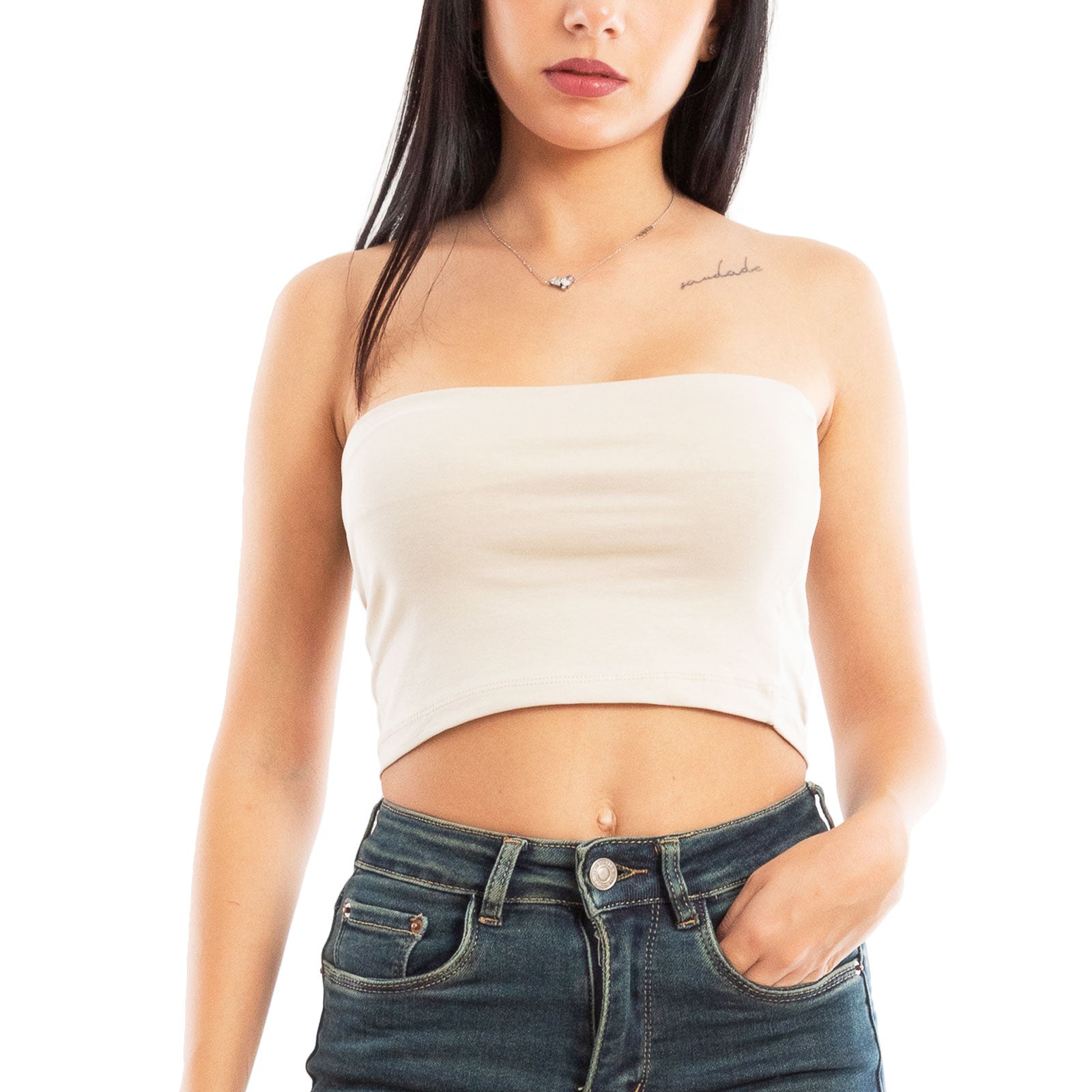 toocool stock 2 pezzi top donna senza maniche fascia estivo bustier vi 553