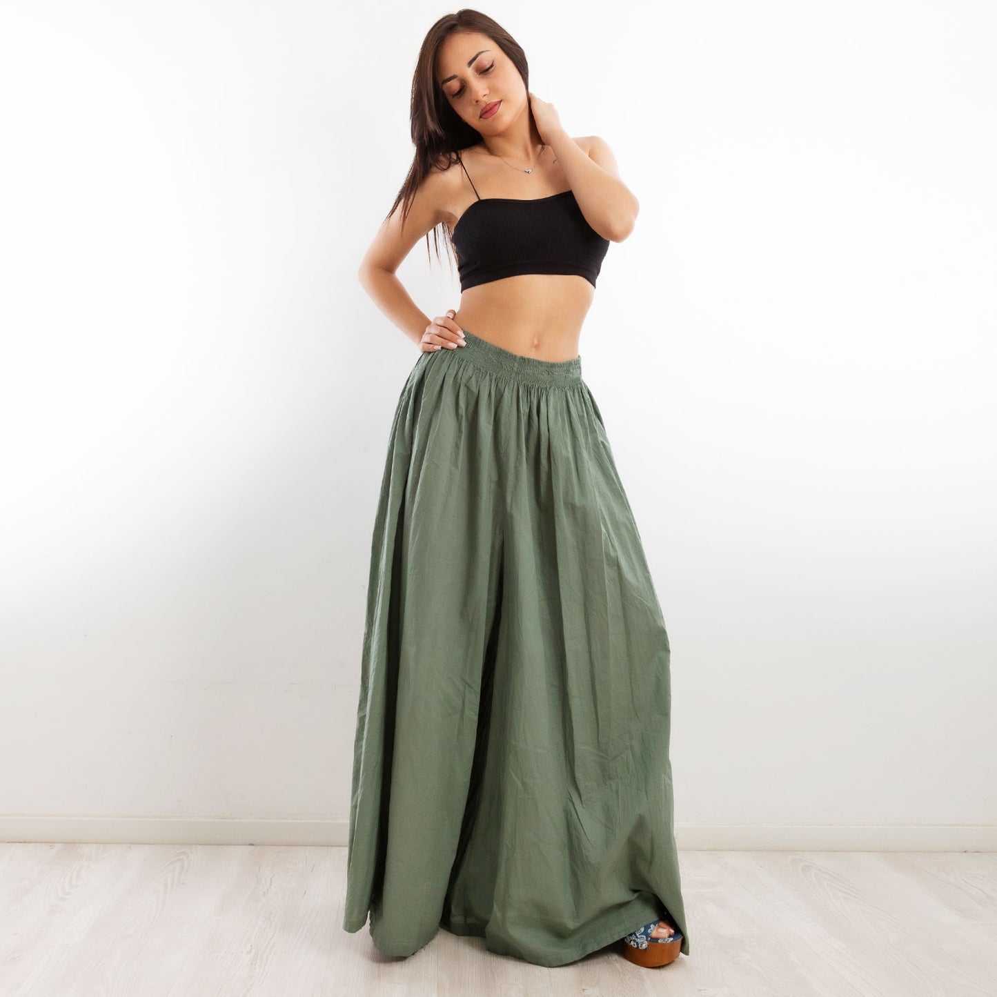 toocool pantaloni leggeri donna estivi cotone larghi ampi ms 95188