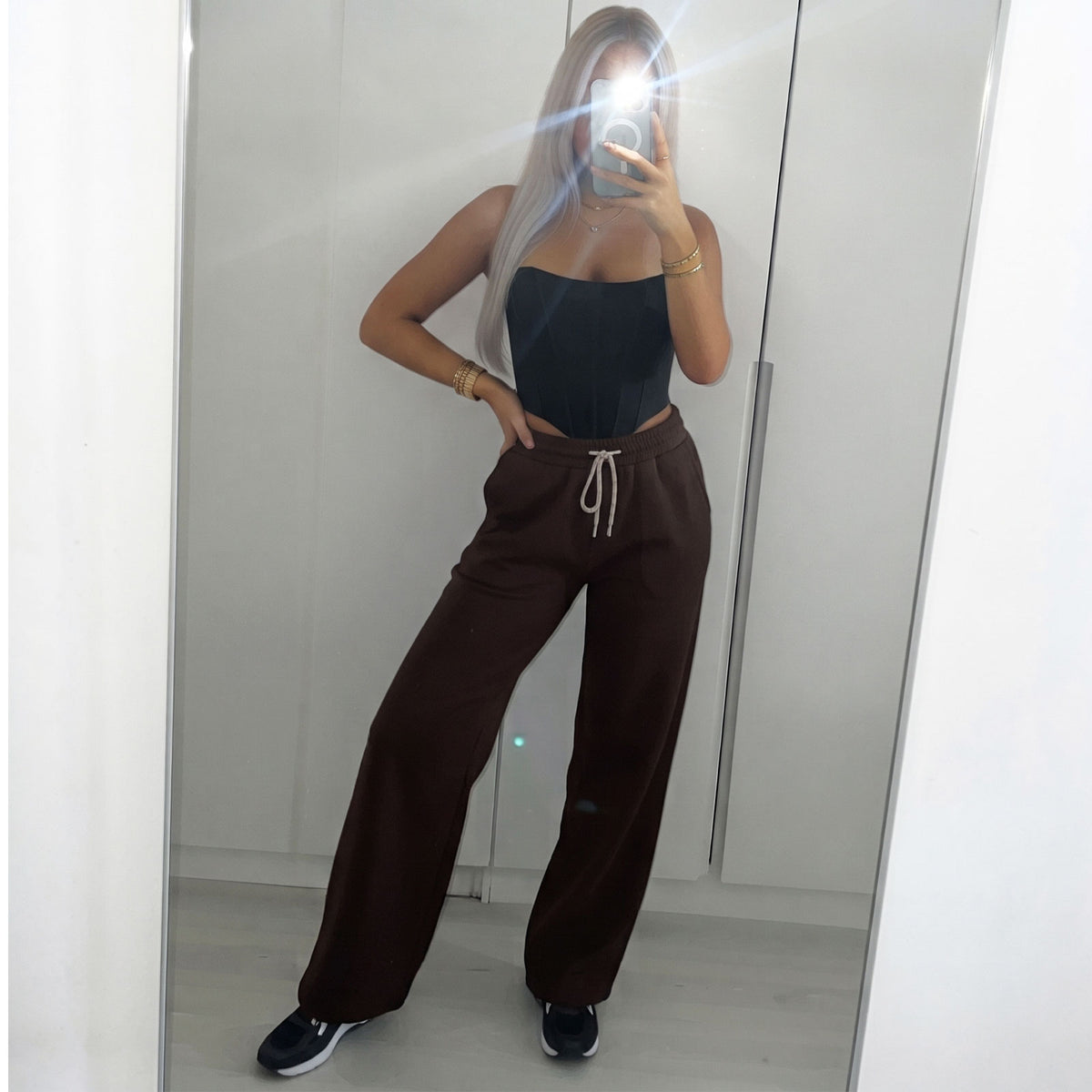 toocool pantaloni tuta donna sportivi casual toocool yv3870 nero s