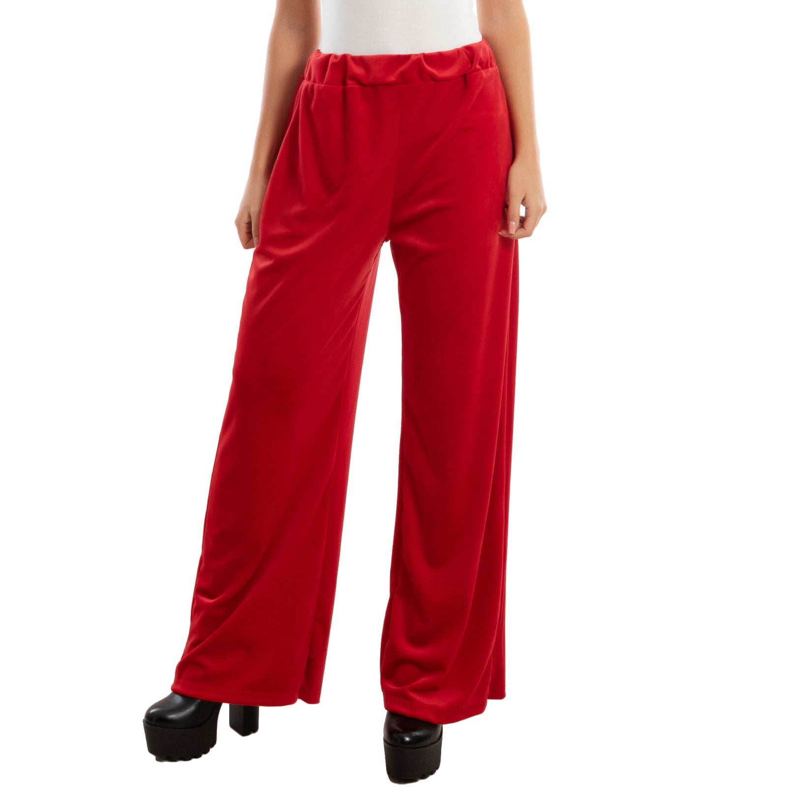 toocool pantaloni donna palazzo ciniglia velluto vi 5250