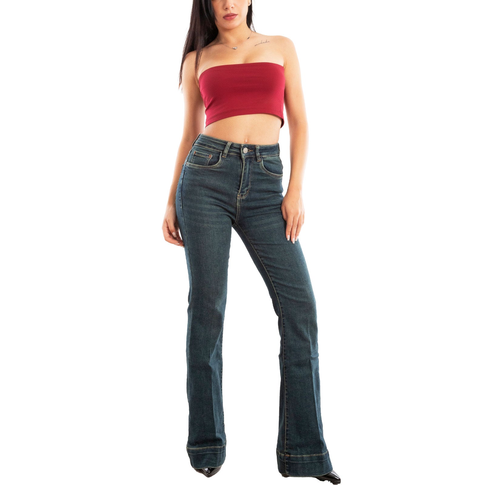 toocool stock 2 pezzi top donna senza maniche fascia estivo bustier vi 553