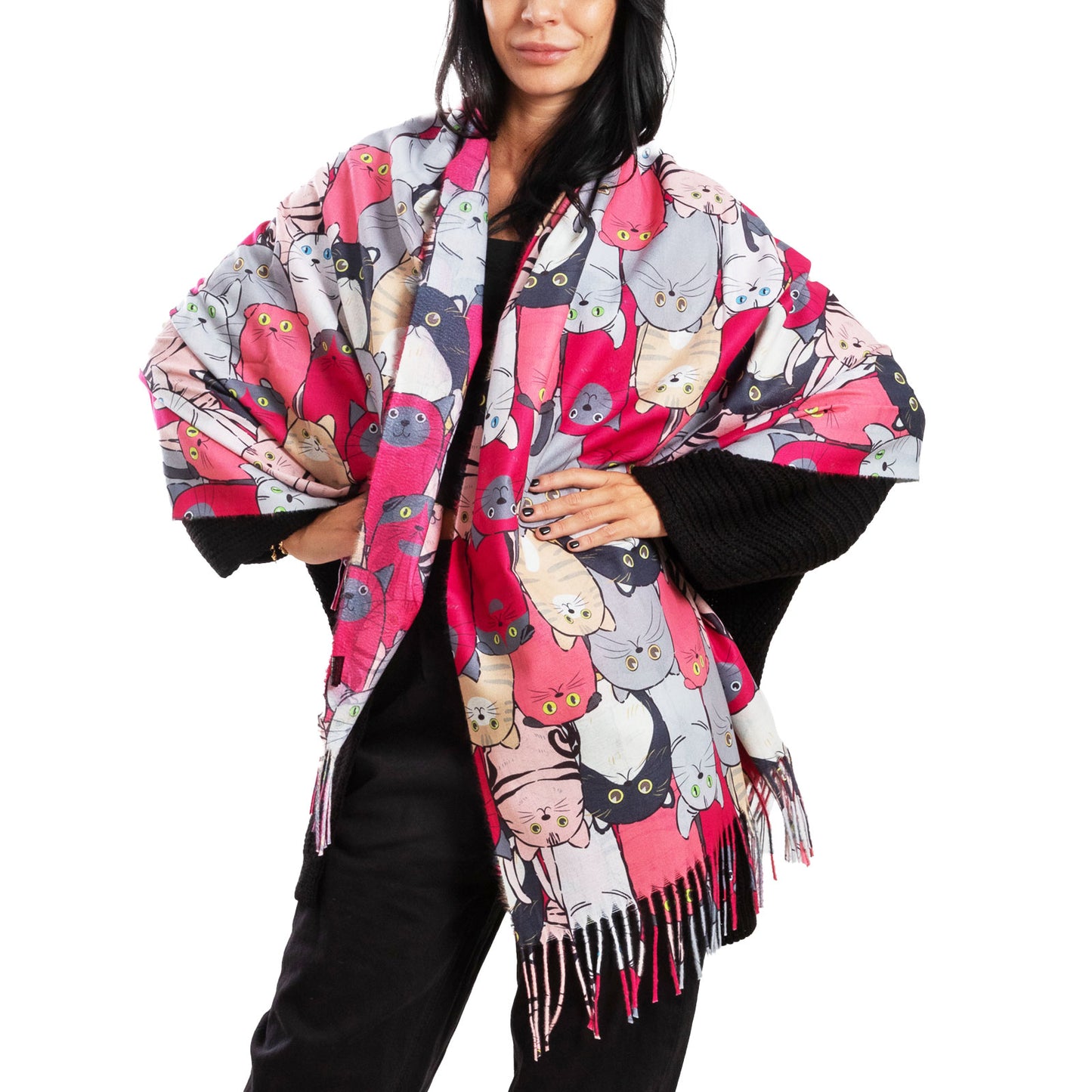 immagine-28-toocool-sciarpa-unisex-gatti-stola-frange-foulard-scialle-em-3579