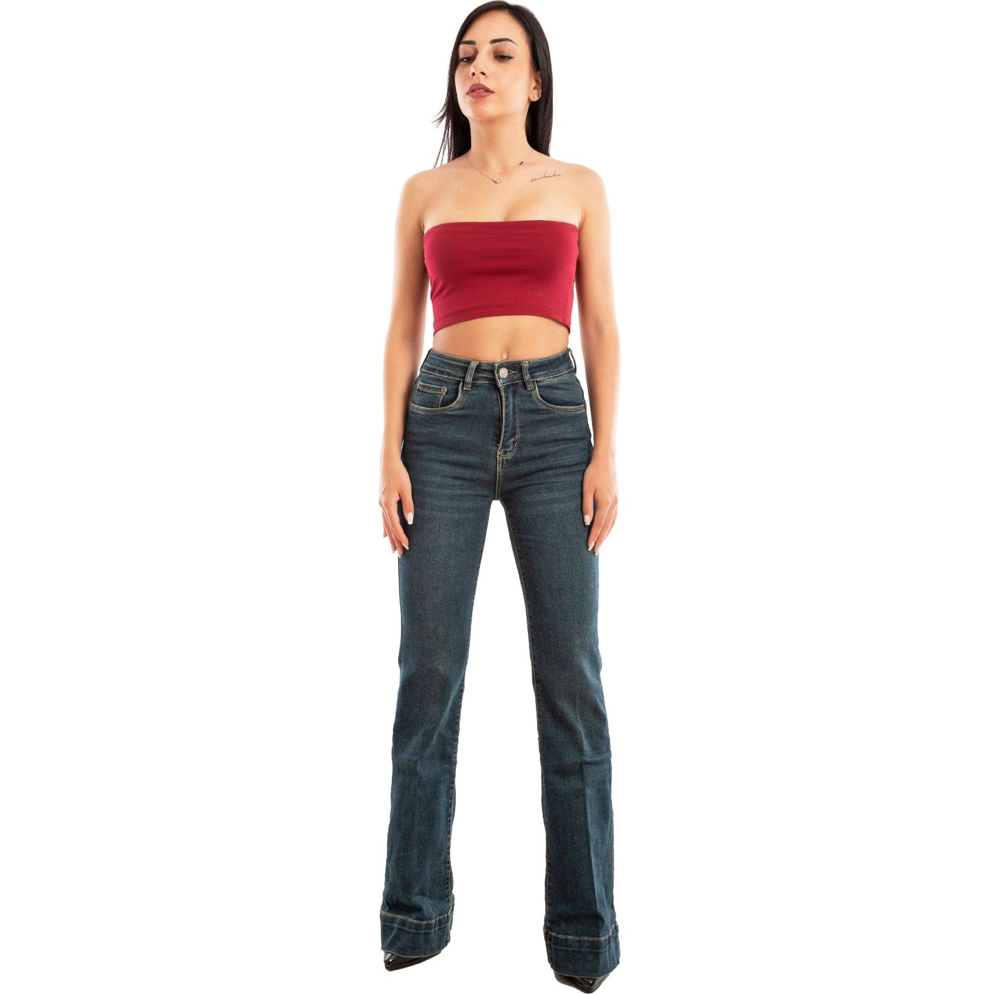 toocool stock 2 pezzi top donna senza maniche fascia estivo bustier vi 553