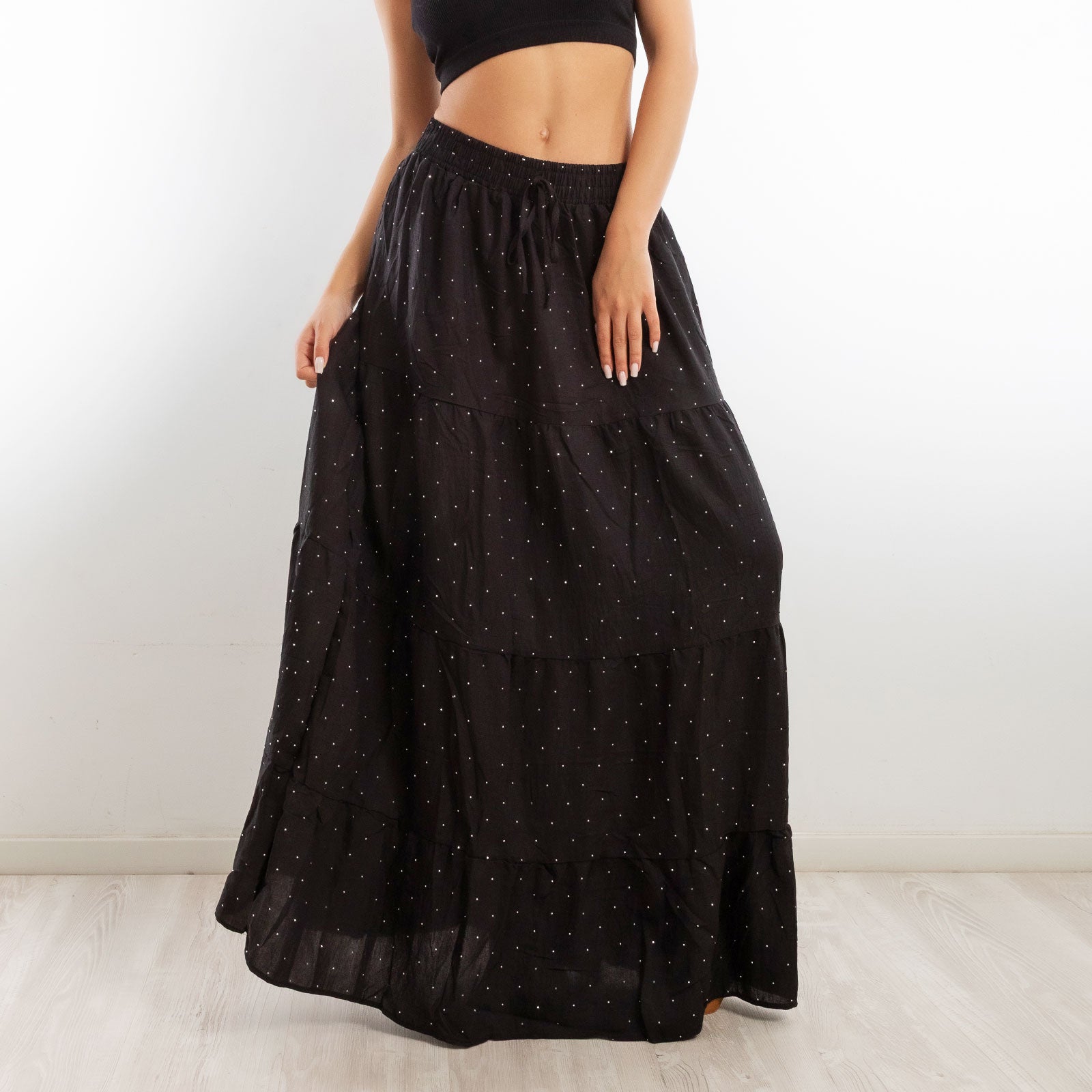 toocool gonna donna lunga leggera strass boho chic estiva balze yh78083