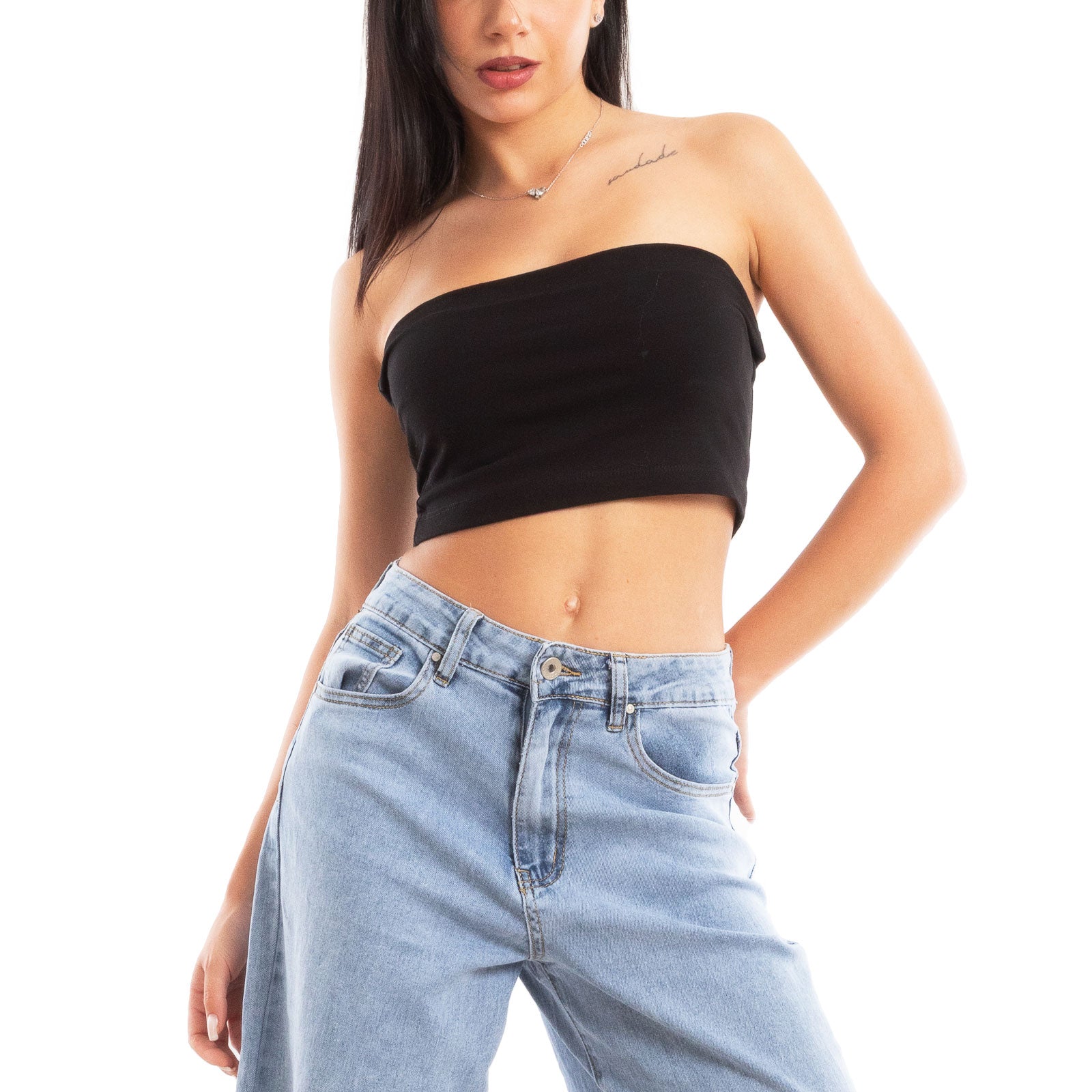 toocool stock 2 pezzi top donna senza maniche fascia estivo bustier vi 553