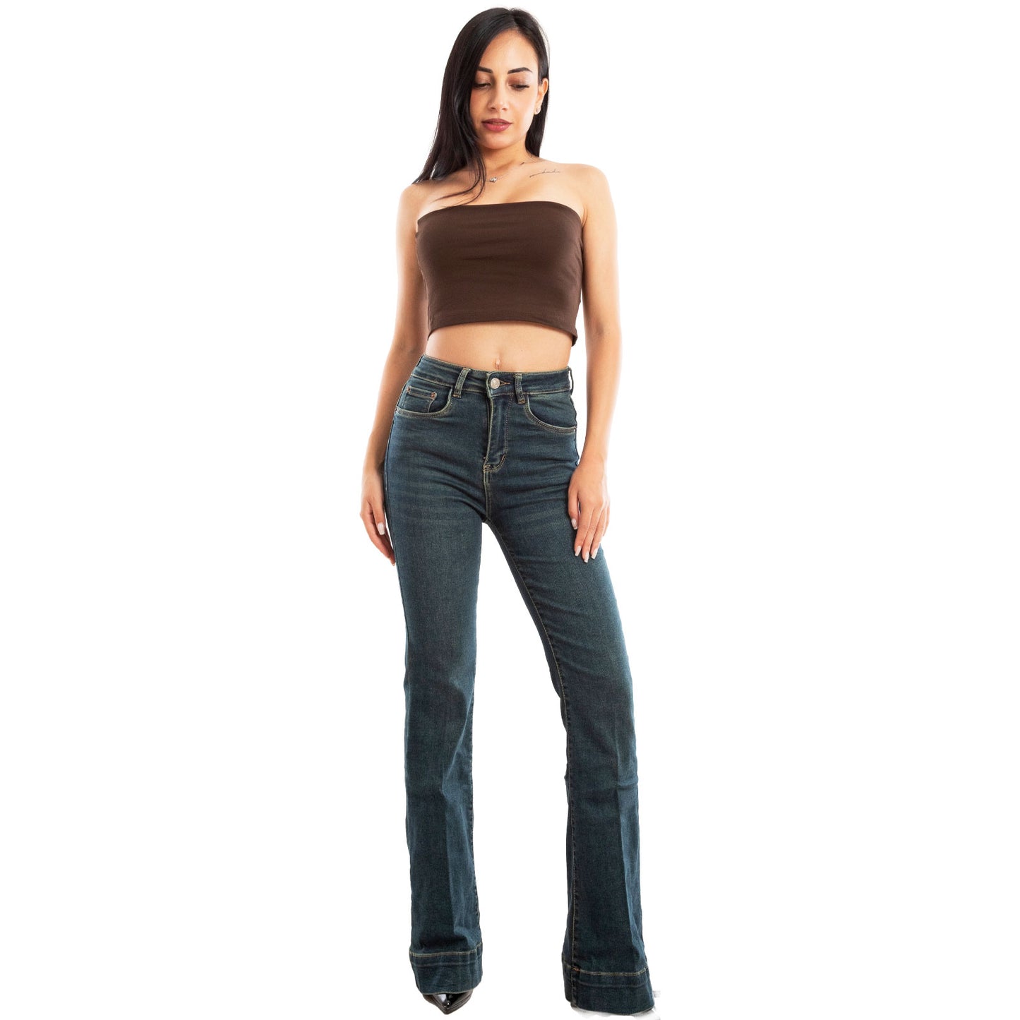 toocool stock 2 pezzi top donna senza maniche fascia estivo bustier vi 553