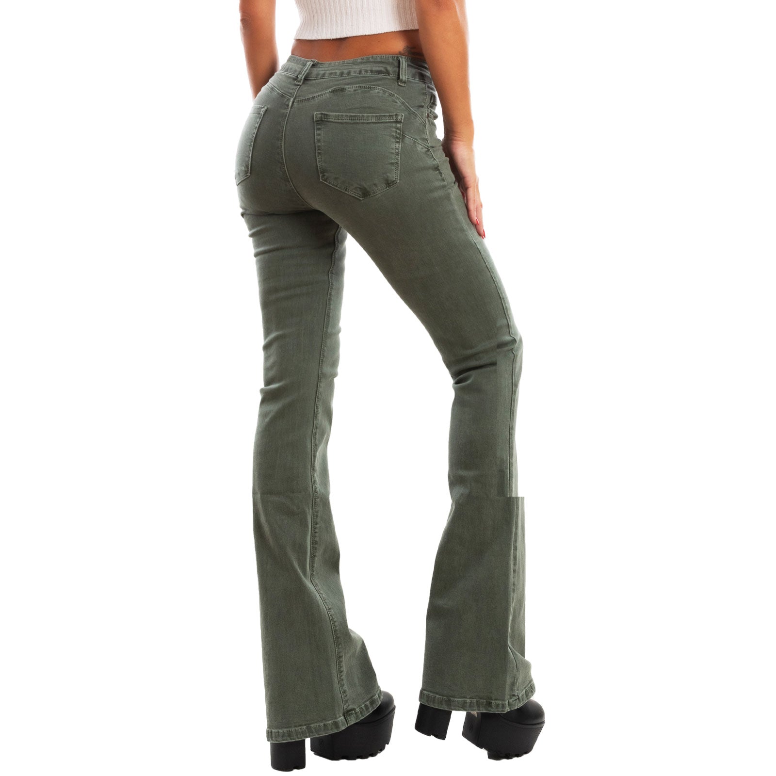 toocool jeans donna pantaloni zampa vita media push upfx1216