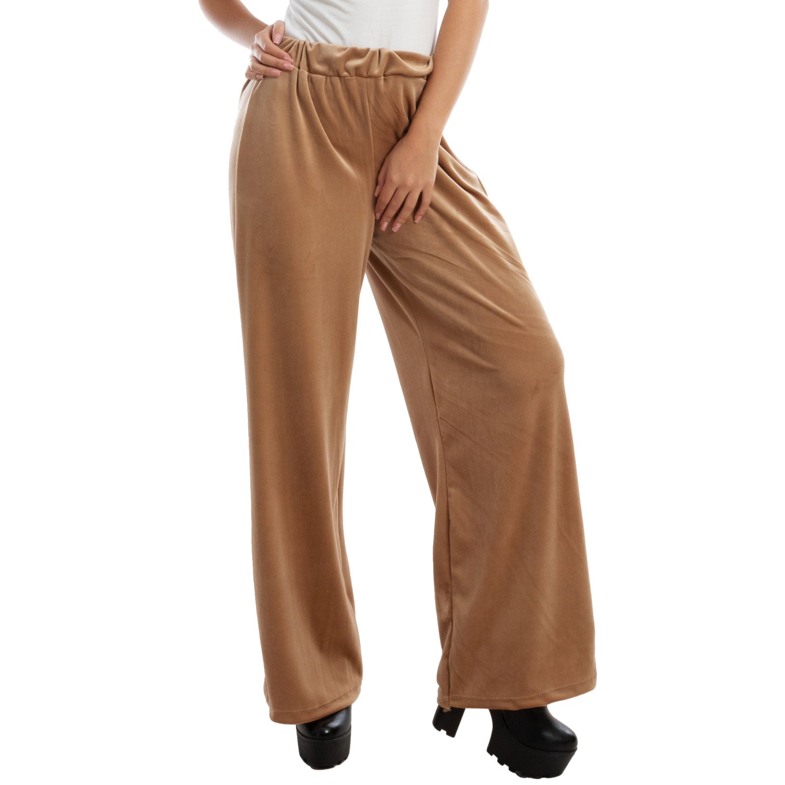 toocool pantaloni donna palazzo ciniglia velluto vi 5250
