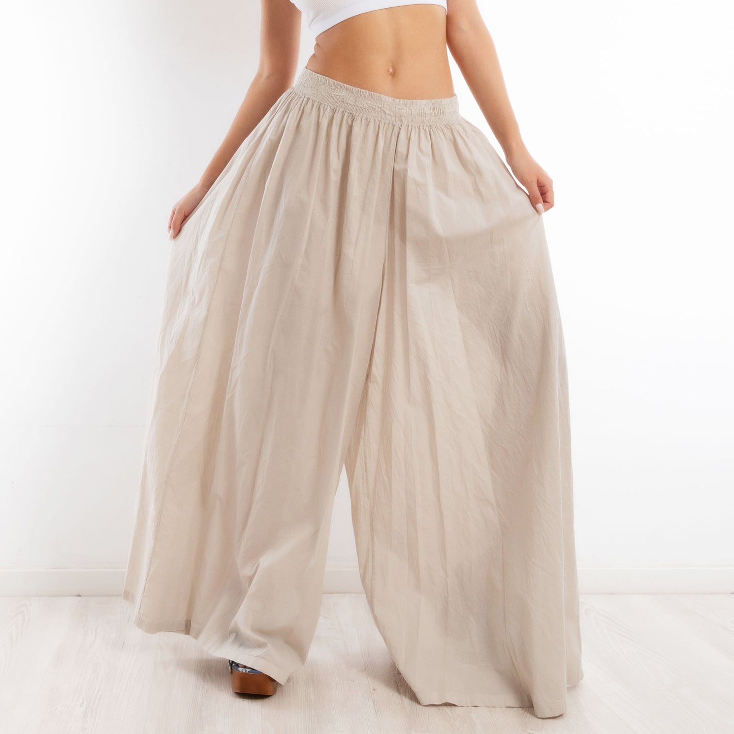 toocool pantaloni leggeri donna estivi cotone larghi ampi ms 95188