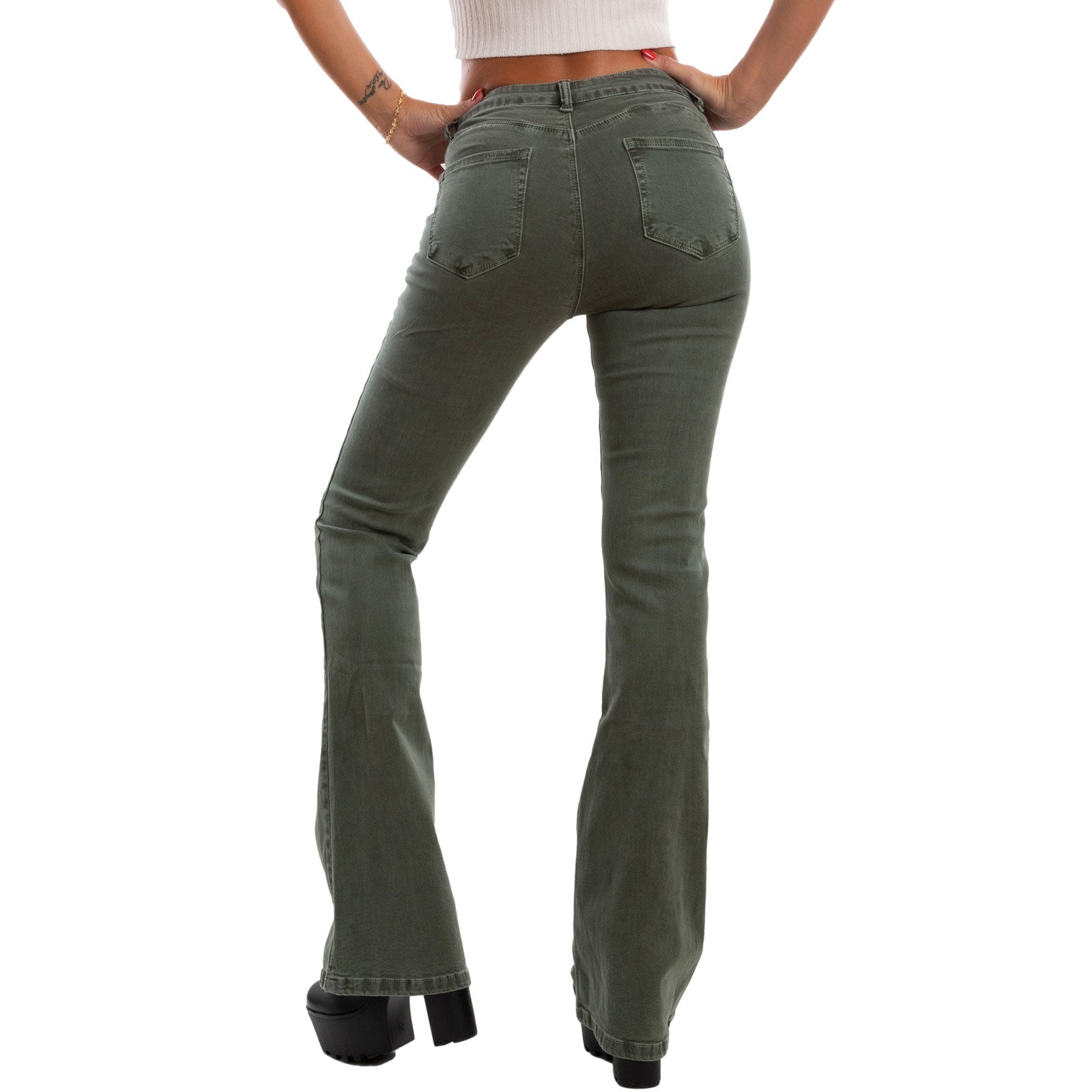toocool jeans donna pantaloni zampa vita media push upfx1216
