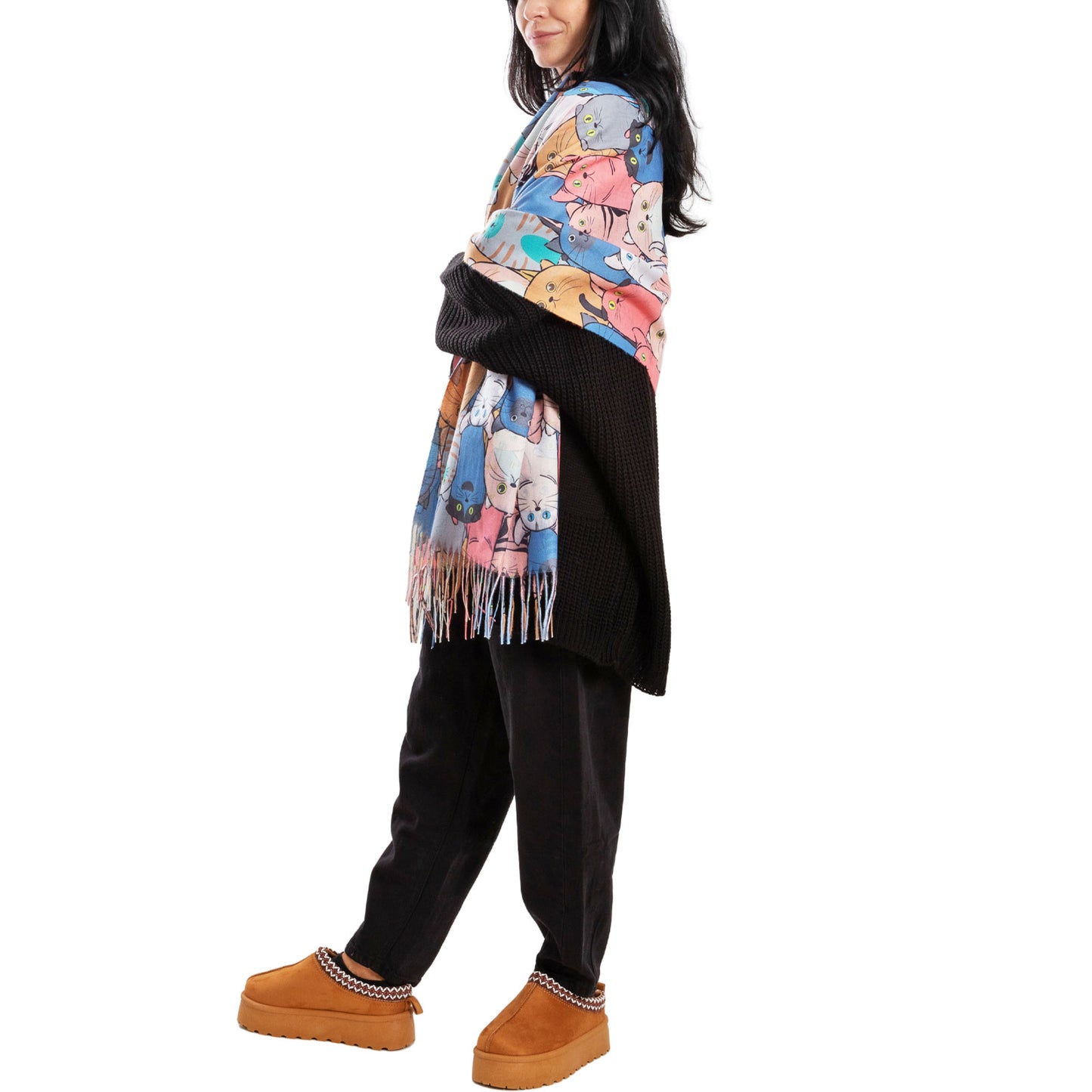 immagine-37-toocool-sciarpa-unisex-gatti-stola-frange-foulard-scialle-em-3579
