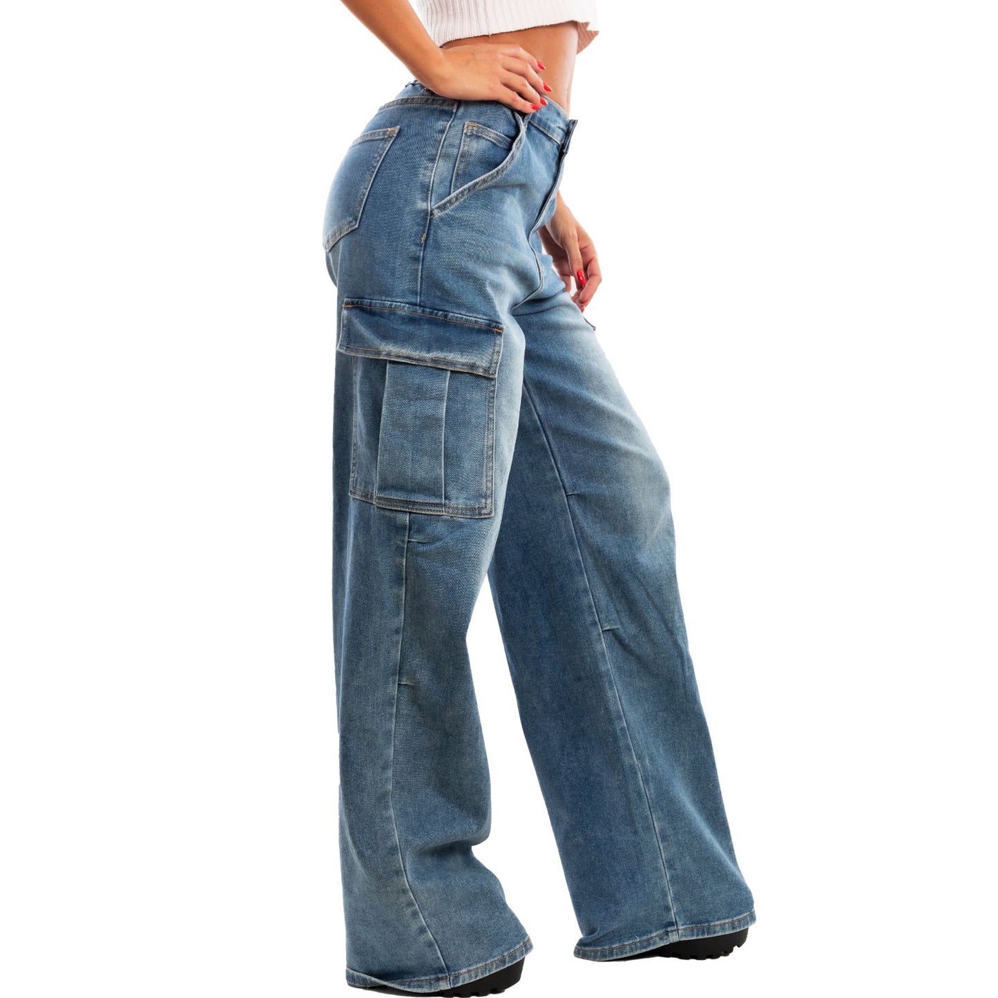 immagine-4-toocool-jeans-donna-cargo-palazzo-rm2313