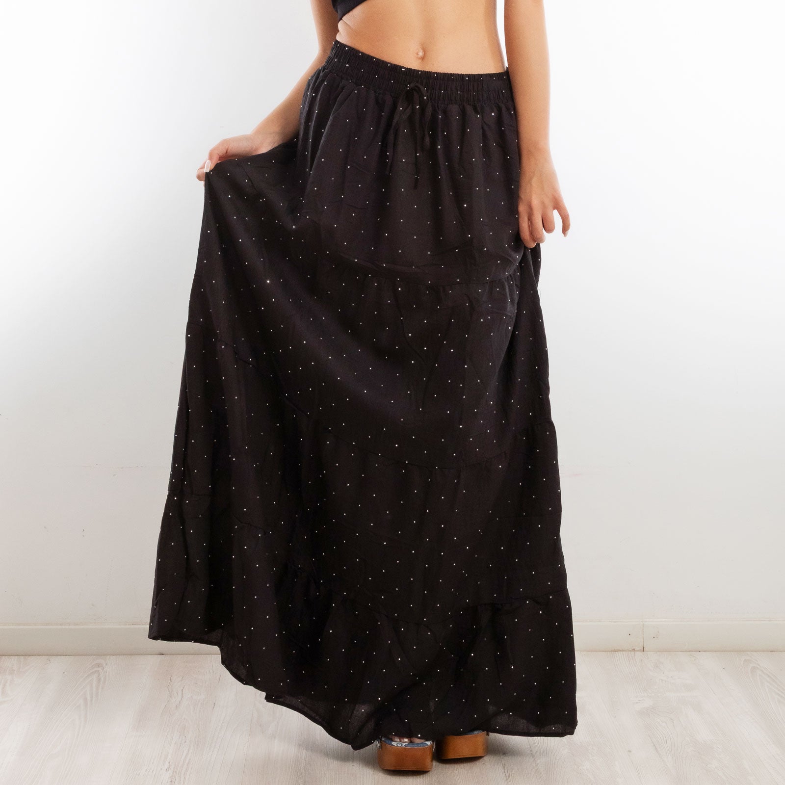 toocool gonna donna lunga leggera strass boho chic estiva balze yh78083