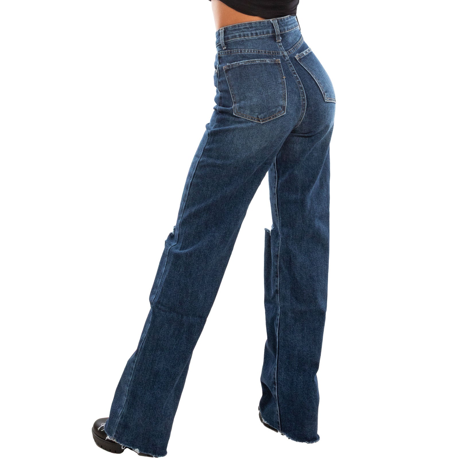 toocool jeans donna pantaloni palazzo baggy gamba larga vita alta denim toocool sj894 blu xs